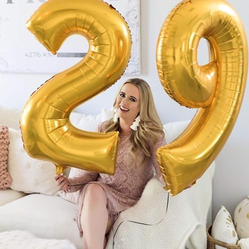 Miniatura 4 de Globo de aluminio dorado de 40 pulgadas con el número 3, globos gigantes, gigantes, gigantes, para fiestas de tercer cumpleaños, globos de helio de