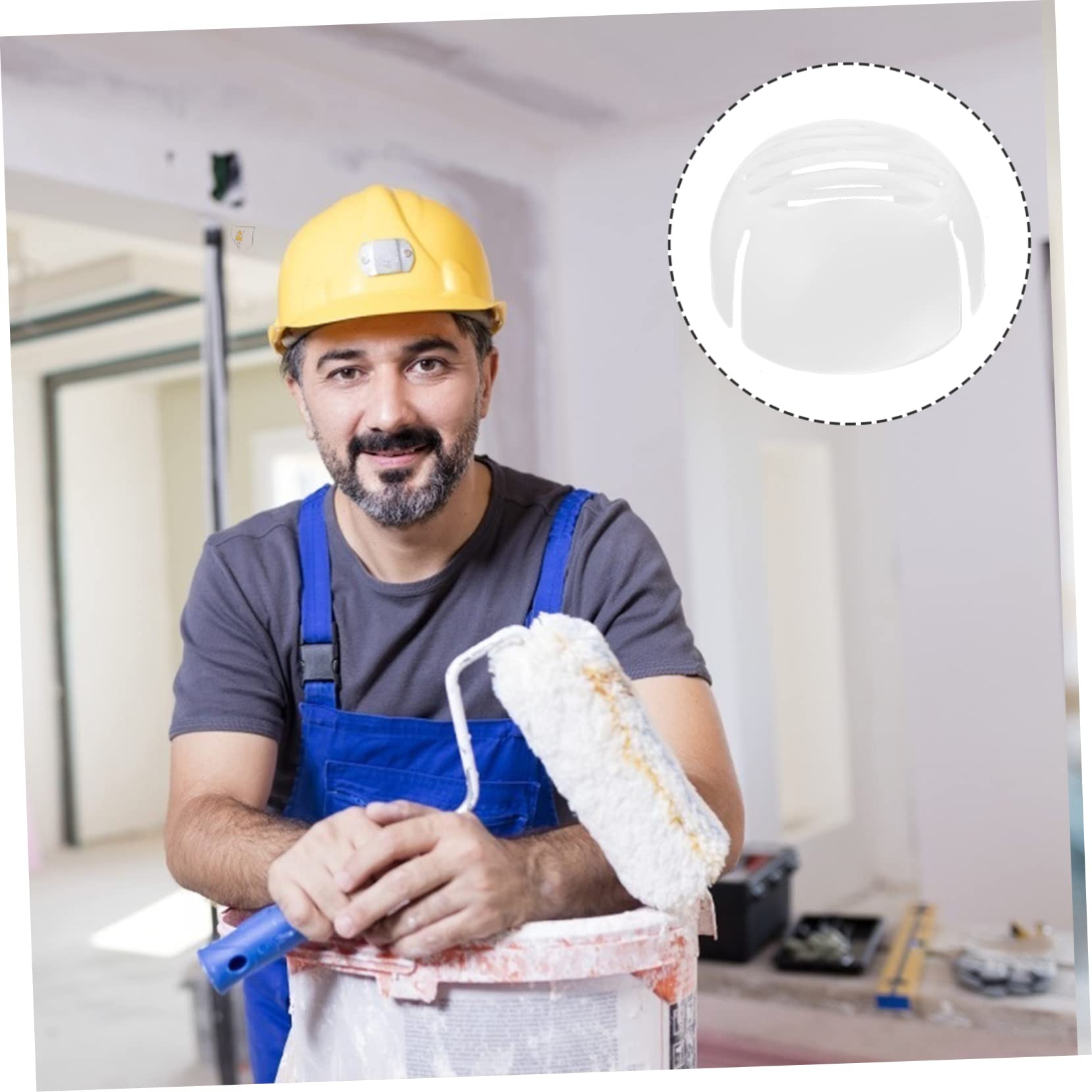 UKCOCO 3piezas Casco De Seguridad Vented para Protección De Cabeza Ligero y Transpirable para Construcción y Trabajo Industrial Protección Antichoque y Resistente