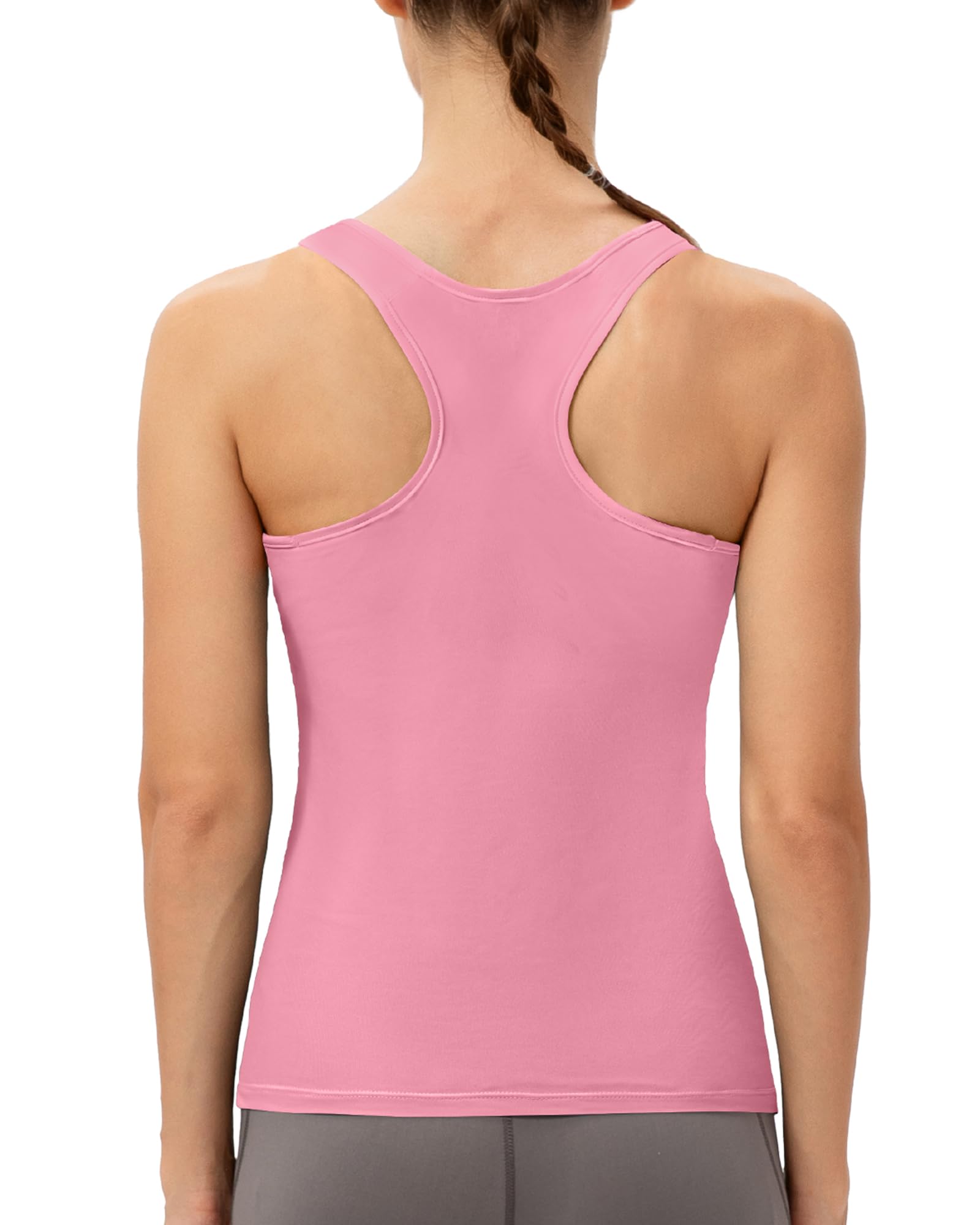 SPVISE 1 or 3 Pack Racerback Workout Tank Tops for Women Slim Fitted Basic Athletic Tanks Yoga T-Shirt