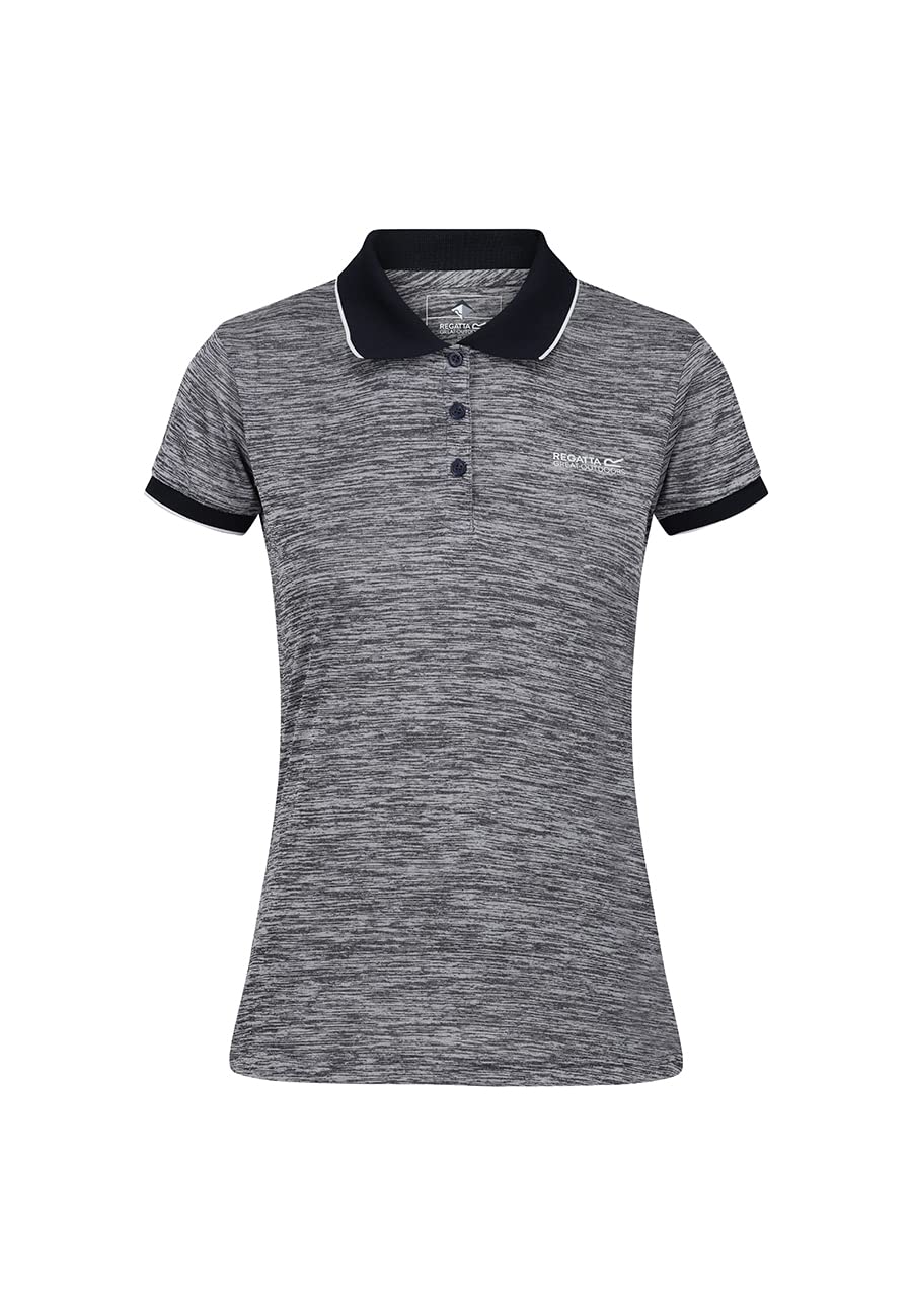Regatta Womens Remex II Quick Dry Wicking Active Polo Shirt Navy