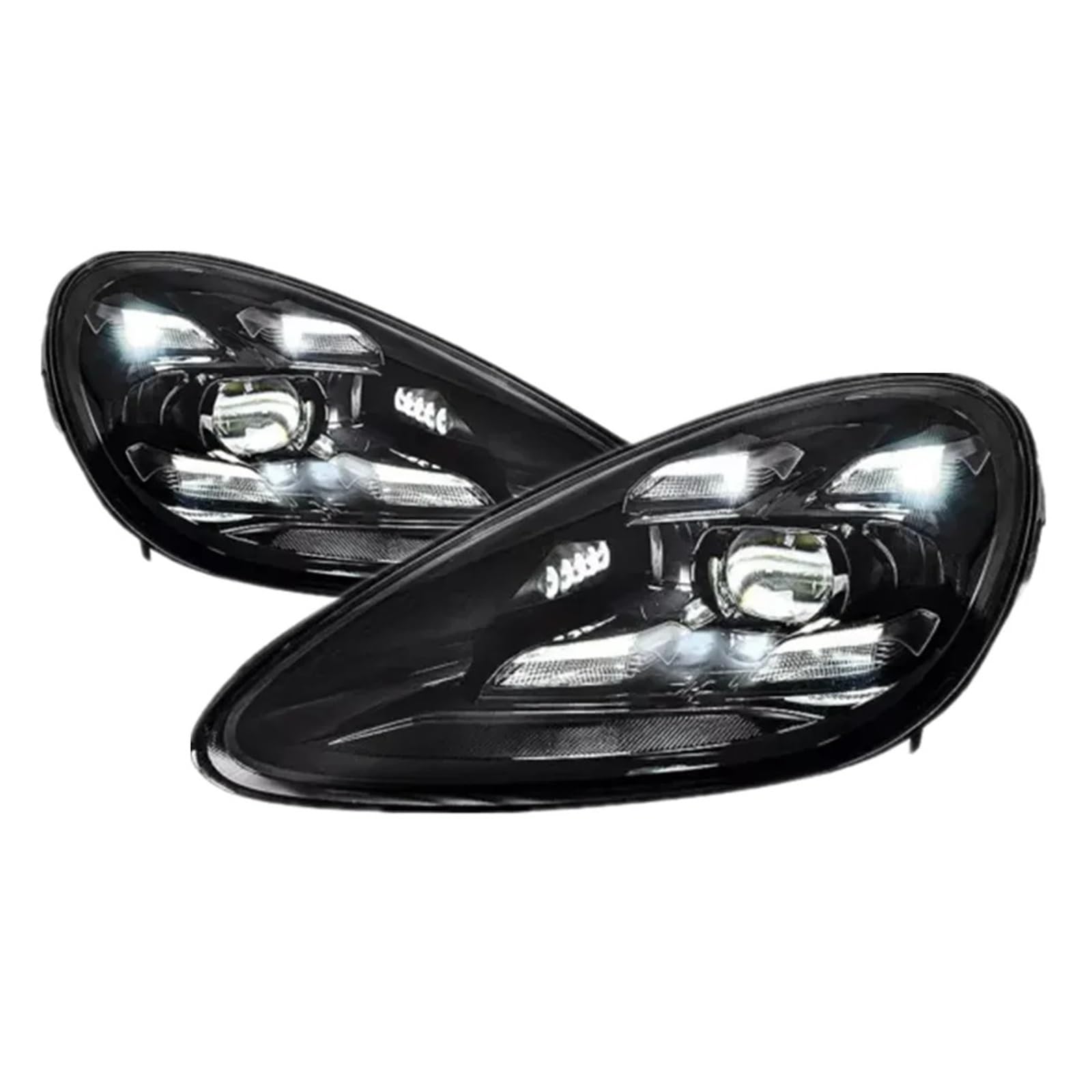 Gruppo fari Matrix DRL da 2 pezzi compatibile con accessori modificati Porsche Cayenne 958 2011 2012 2013 2014(With AFS)