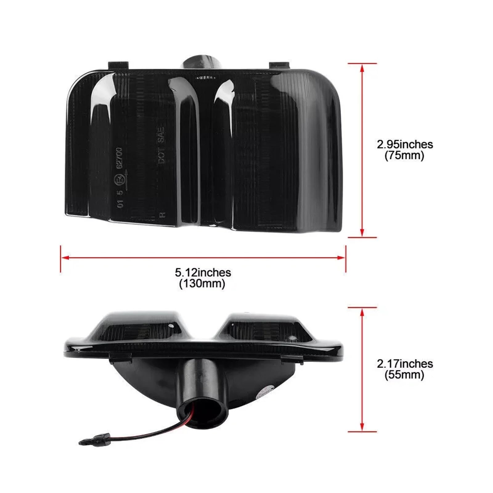 Indicatore Direzione 2 Luci Posizione Laterali LED Dinamiche Lampeggianti Sequenziali Color Ambra Specchietti Retrovisori Per Fiat Per Ducato
