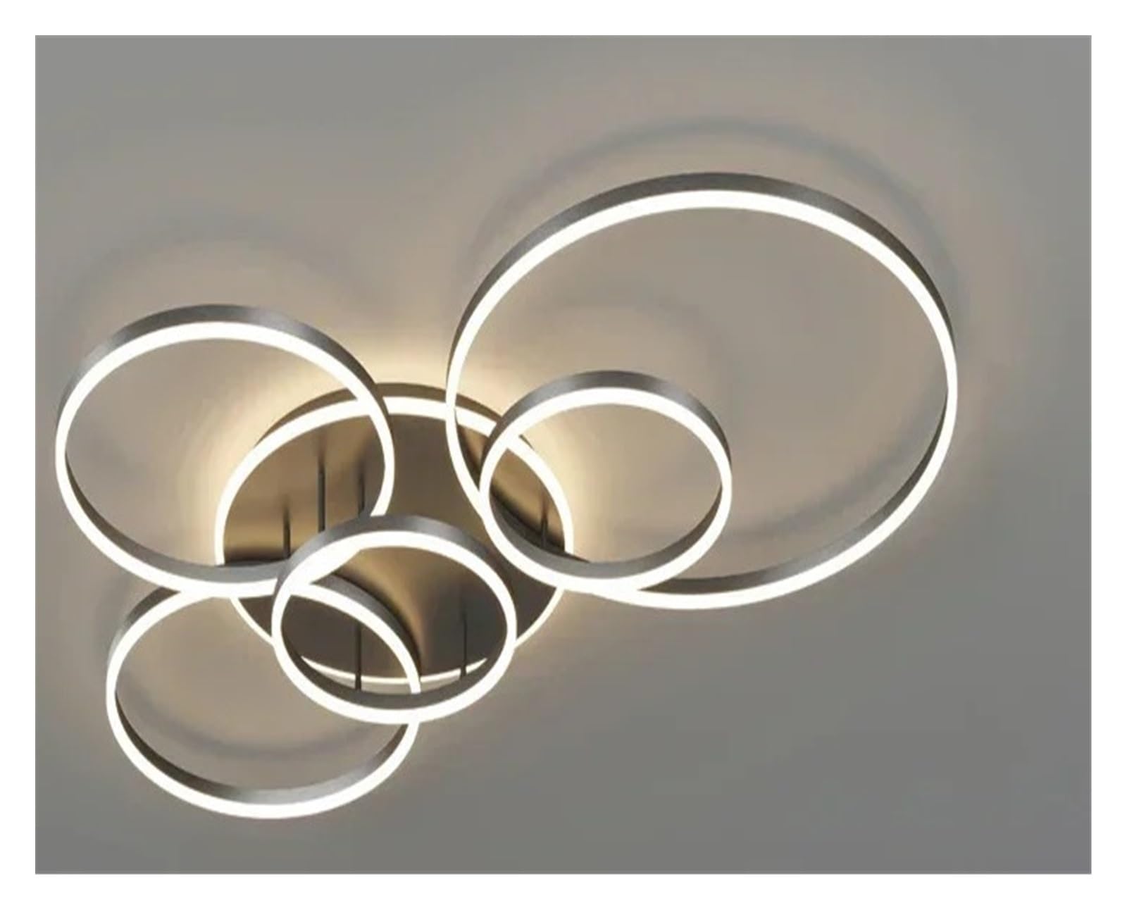 Nordic okrągły żyrandol LED do salonu, jadalni, stolika kawowego, sypialni, wisząca, dekoracja wnętrz (styl zimny, czarny, 6 głowic, 108 W)