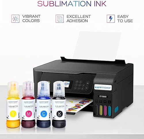Miniatura 6 de Tinta de sublimación para Epson 2800 ecotank ET-3750 ET-3760 ET-3830 ET-4850 ET-4750 ET-2760 ET-2700 ET-4760 ET-15000 ST-2000 Transferencia de