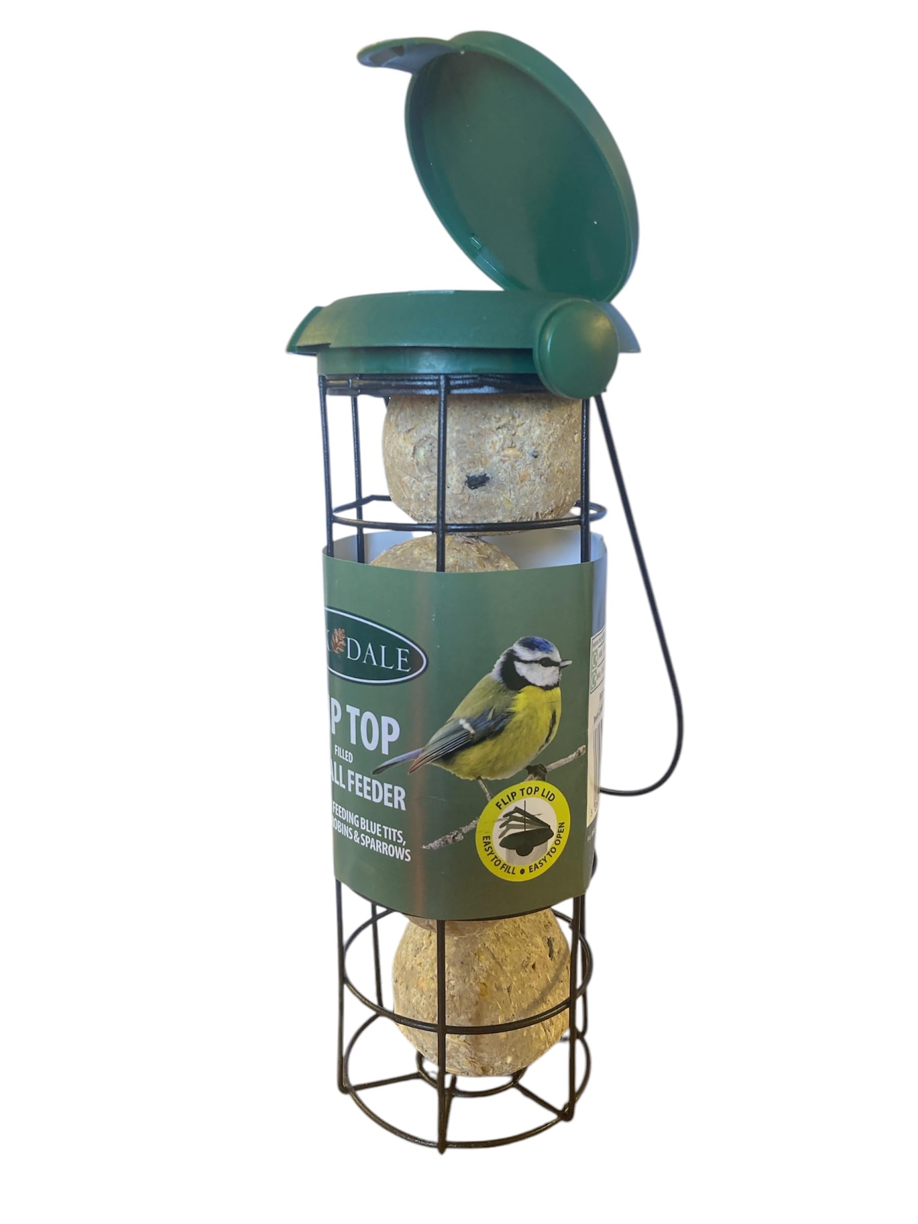 Oakdale Flip Top Premium Filled Fatball Garden Wildbird Birdfeeder, Multicolor - Image 2