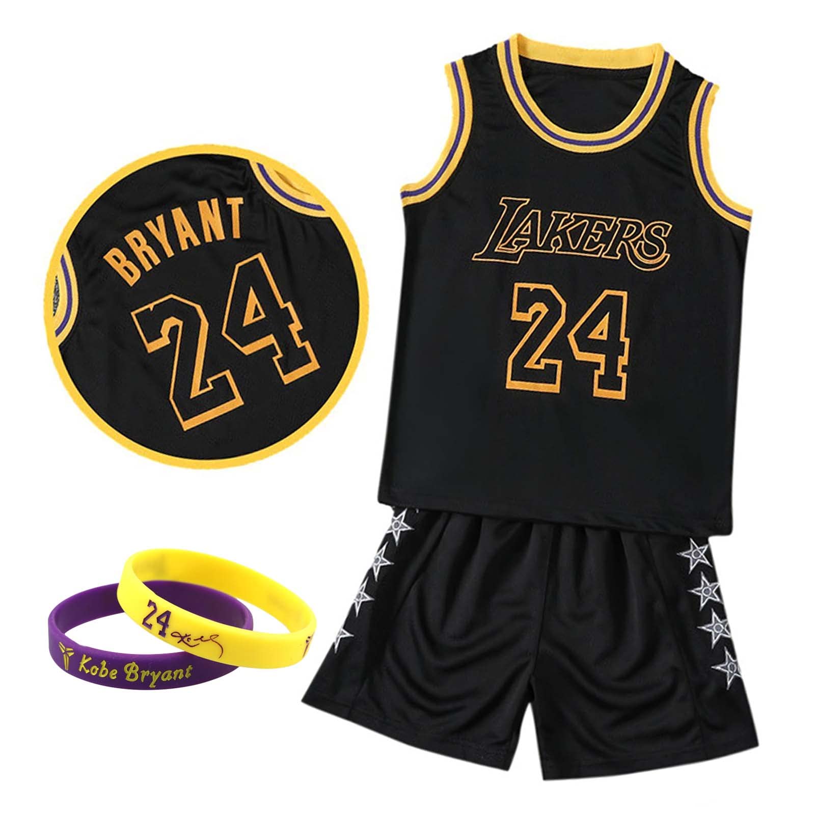 Basketball Jersey Kit Kids Fans Jersey Boys Sportswear Sleeveless Basketball Vest Tops and Shorts Sports Set Summer Tracksuit Gifts for Boys Grils