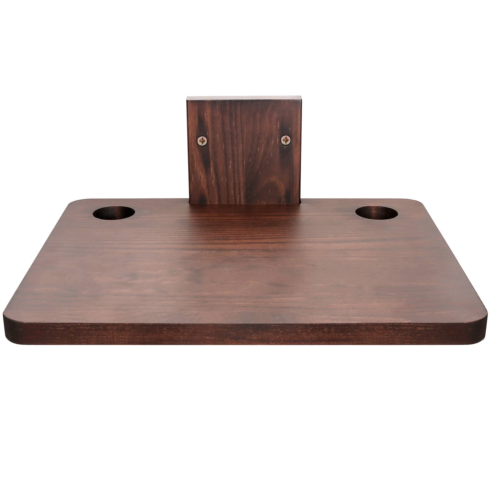 Floating Projector Wall Mount DVD Shelf Wooden Floating Entertainment Center Supports 20lbs, for Projector, Xbox, PS5, DVD Player,Game Console, Cable Box, Floating Shelf for Under TV