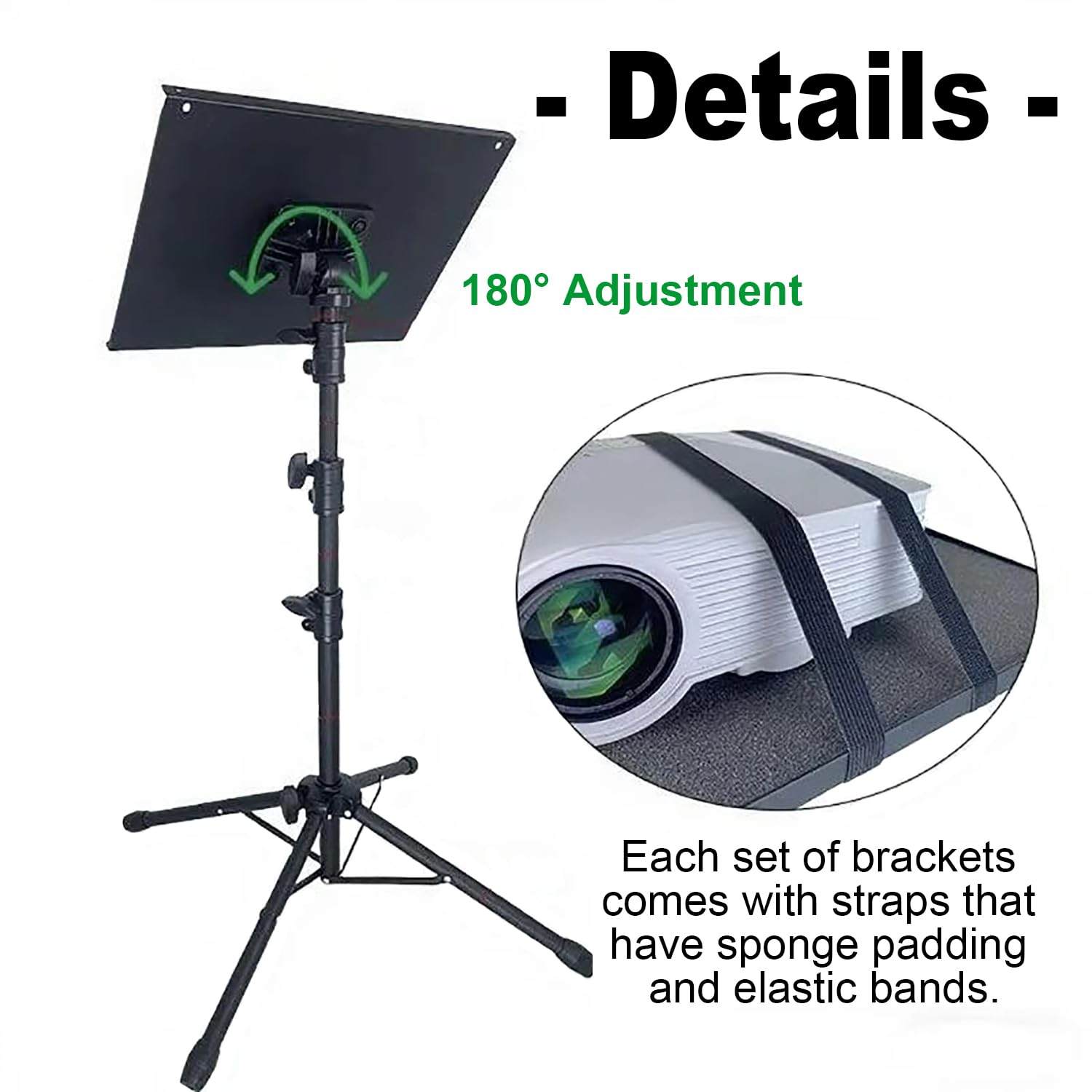 Support Videoprojecteur Sur Pied，Trepied Videoprojecteur，Hauteur Réglable de 65cm à 120cm,Rotation de 180°,Pied Polyvalent avec Roulettes Métalliques,Trépied de Projecteur pour Bureau et Maison