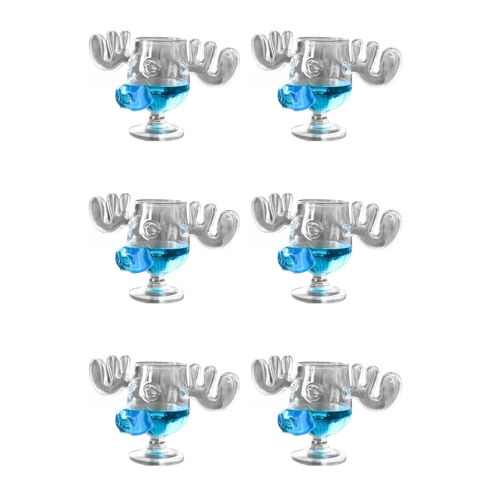 Aundhegrtt 6X Christmas Vacation Cup Set Glass Cup Holiday Glassware for Drinks, Beverages Holds 8 Ounces