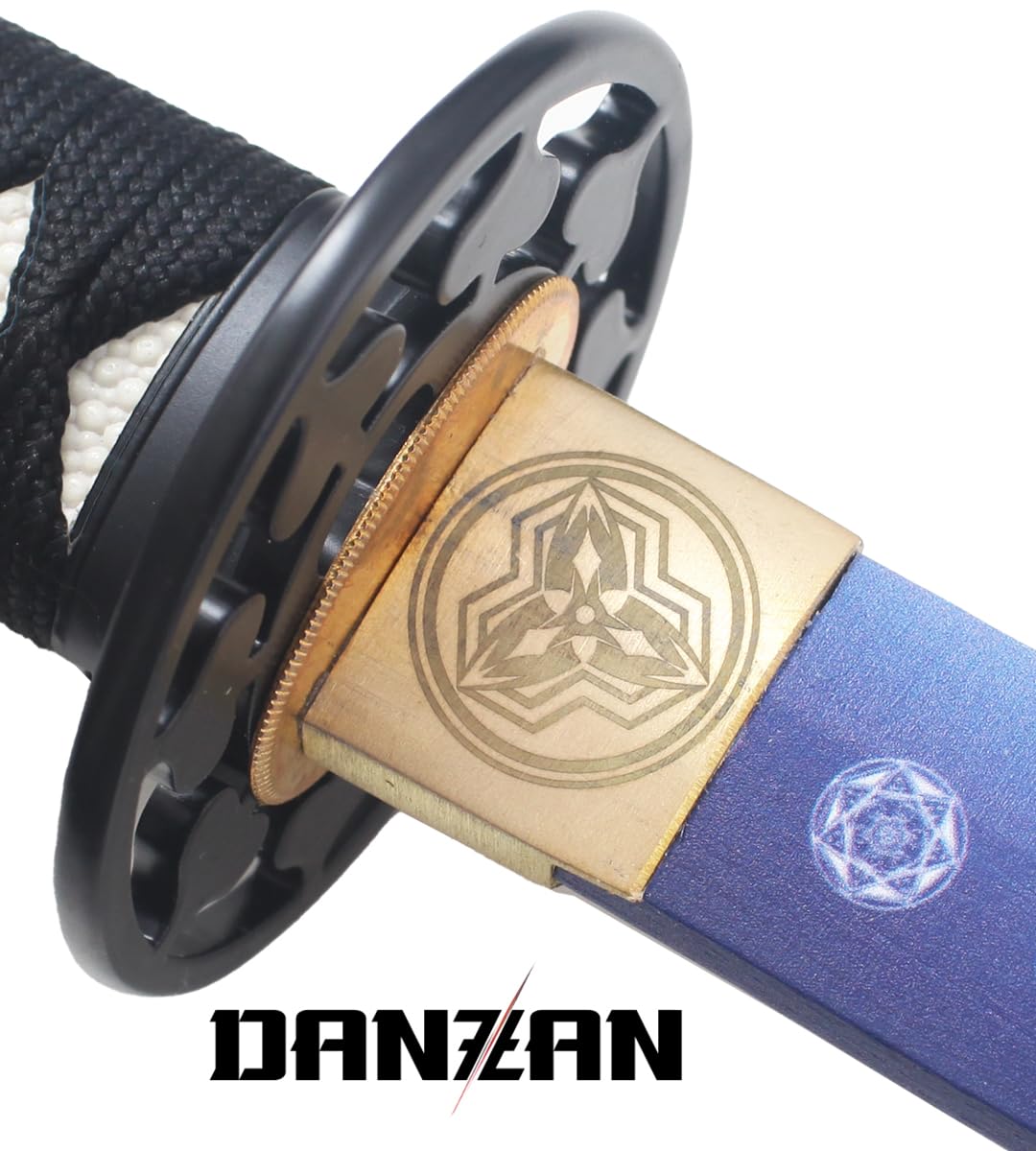 Danzan Katana Blue Moon - Sabre en Bois, Epee Entrainement Japonais - Lame Bois