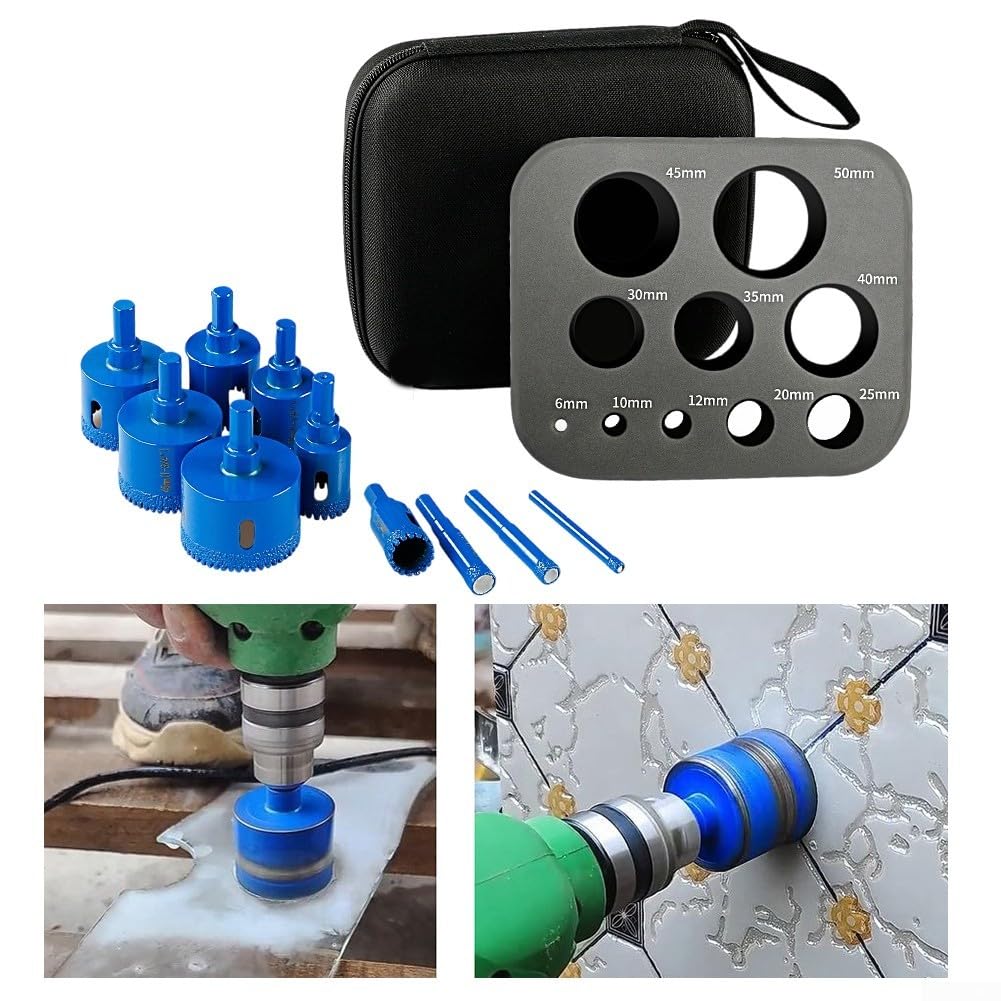 Set di 10 pezzi per trapano elettrico, legno, plastica, metallo, per fai da te, lavori di bricolage, lavori di perforazione