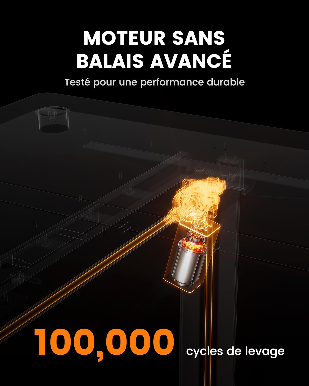 ErGear Escritorio Eléctrico en altura120x80cm,100KG de Capacidad de Carga Escritorio Ajustable con avanzado Motor sin escobillas,Robusto armazón metálico,Tablero de Cuatro Partes