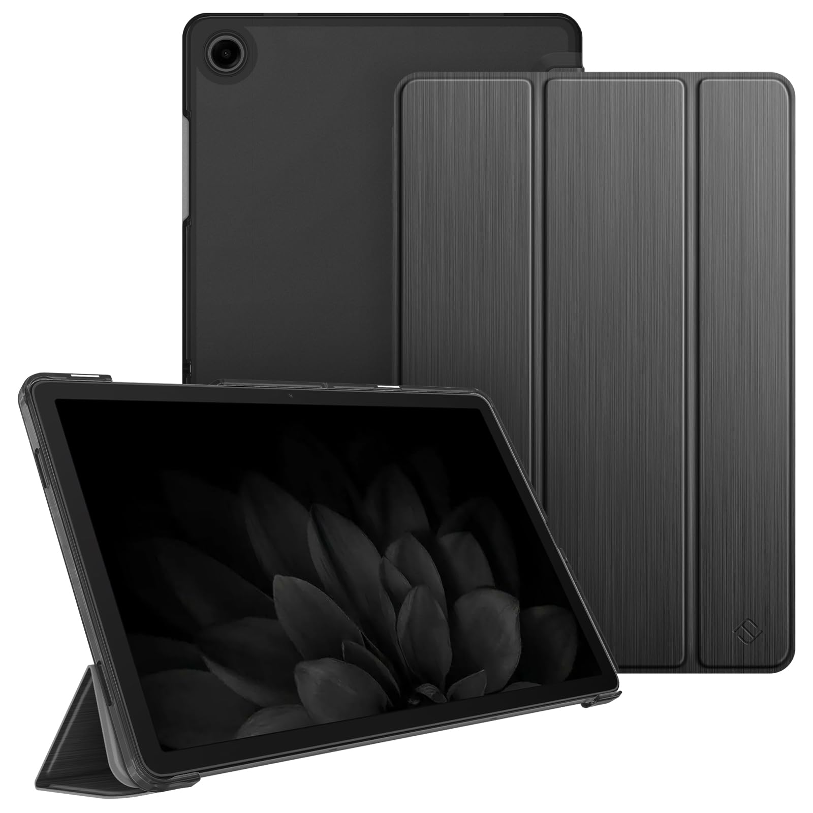 Fintie Hülle für Samsung Galaxy Tab A11+ Plus 11" 2025 / Tab A9+ Plus 11 Zoll 2023 Tablet, Ultradünn Schutzhülle mit Translucent Rückseite Cover, Dunkelgrau