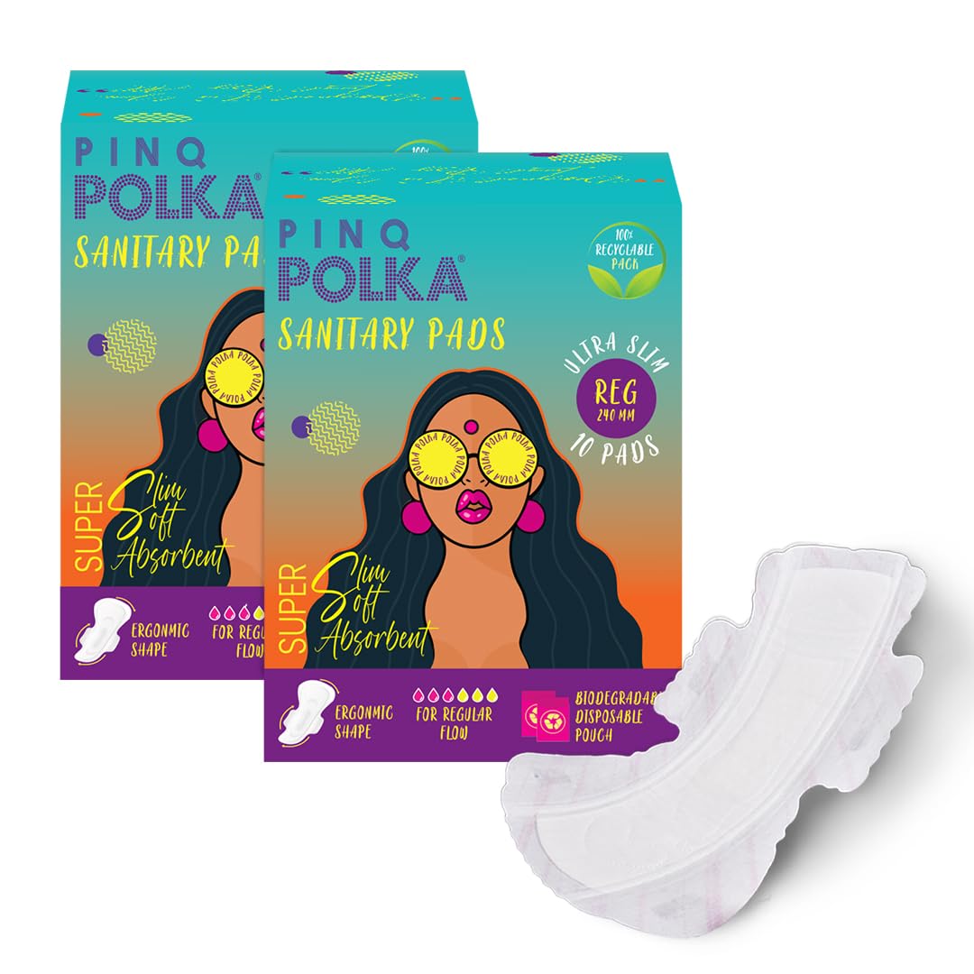 Sanitary Pads For Women |20 Pads Regular 240MM |Premium Ultra Thin Medium Flow|Organic Cotton Soft feel Rash Free|Biodegradable Diposable Bags |No leakage| Toxin Free |No Wetness