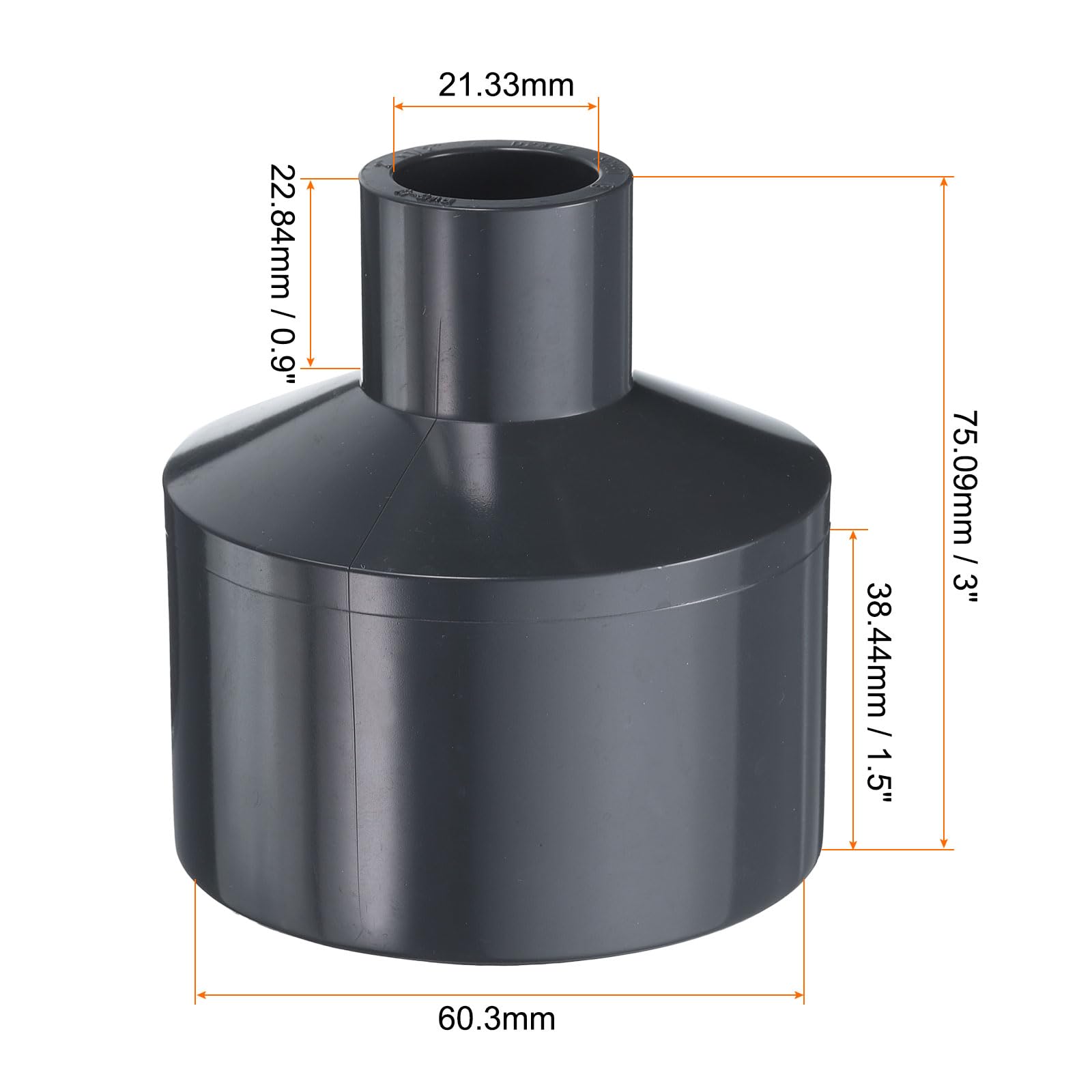 QUARKZMAN Adaptador Reductor De PVC – De 1-1/2 A 1-1/4, Para Tuberías De Drenaje Y Agua