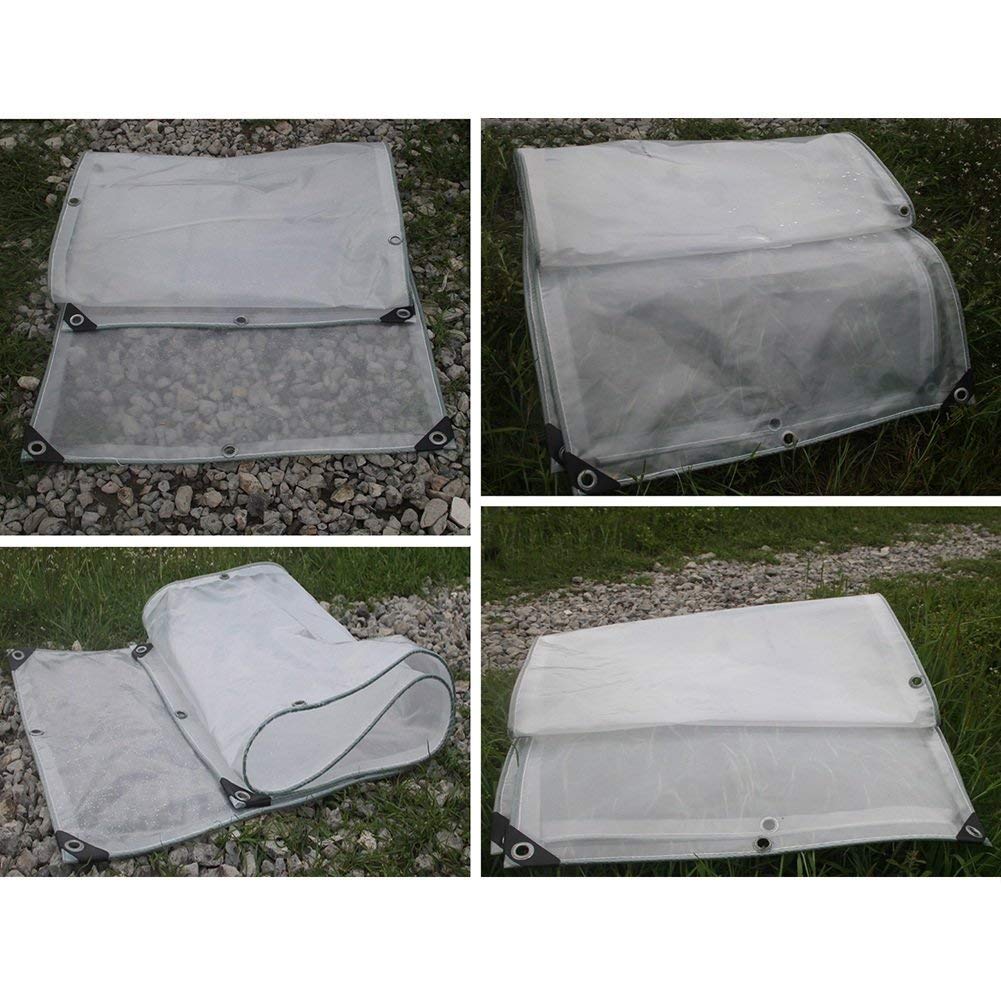 Telo Grande telone Impermeabile Trasparente, Grande Copertura in Telo Trasparente in Vetro per Balcone Resistente Tenda da Sole per Piante in plastica Antipioggia per Giardino Campeggio pati