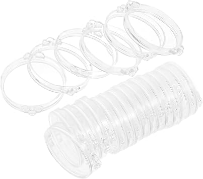 Cabilock 12Pcs Clear Plastic Coin Capsules Dual Head Design Coin Holders for Collectors Versatile Storage for Cars Homes Offices Convenient Coin Collection Capsules