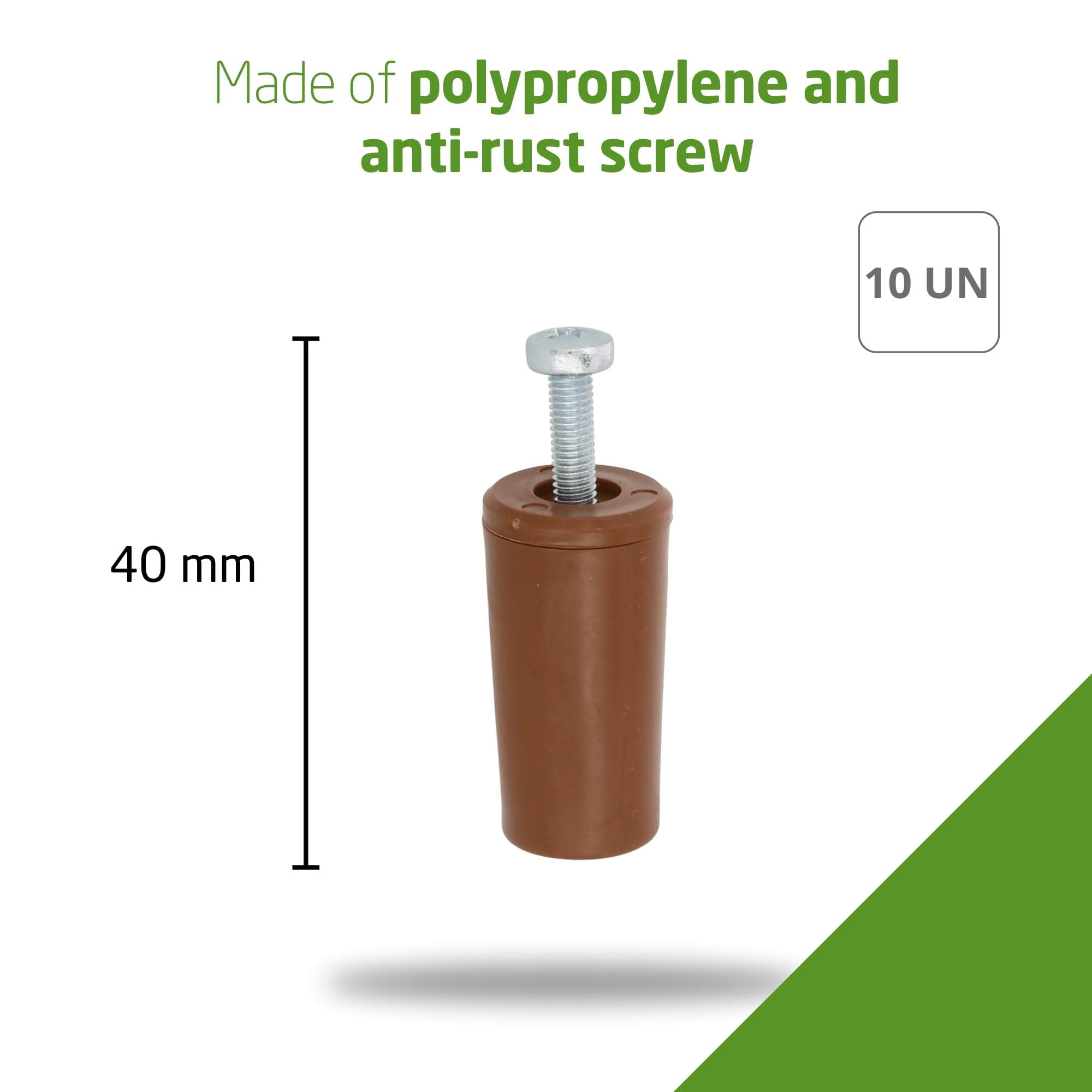 Amig - Pack of 10 Roller Shutter Stoppers, Brown, 60 MM - Image 3