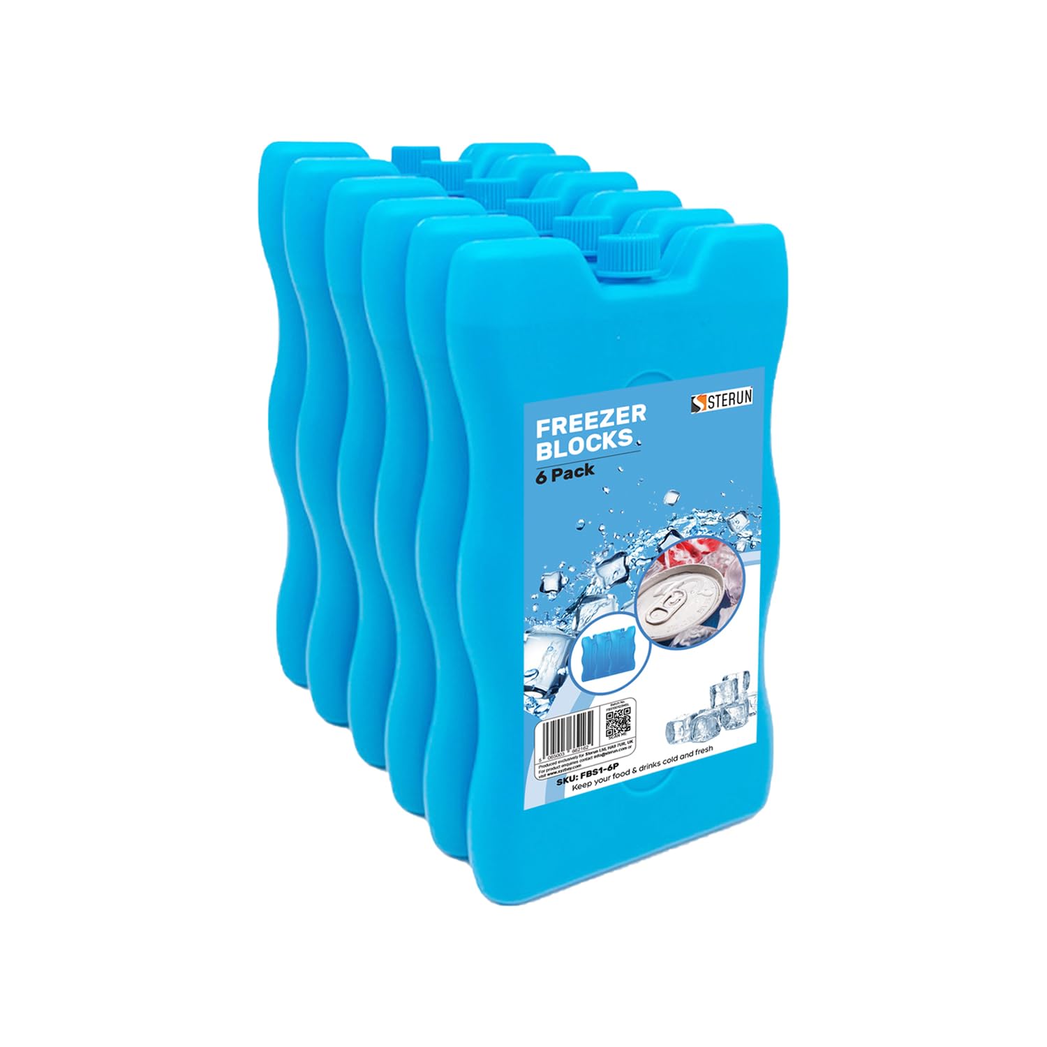 Freezer Blocks Family Pack Reusable - Keeps Food and Drink Cooler for Hours Ice Blocks for Lunch Boxes Outdoor Picnic, Camping