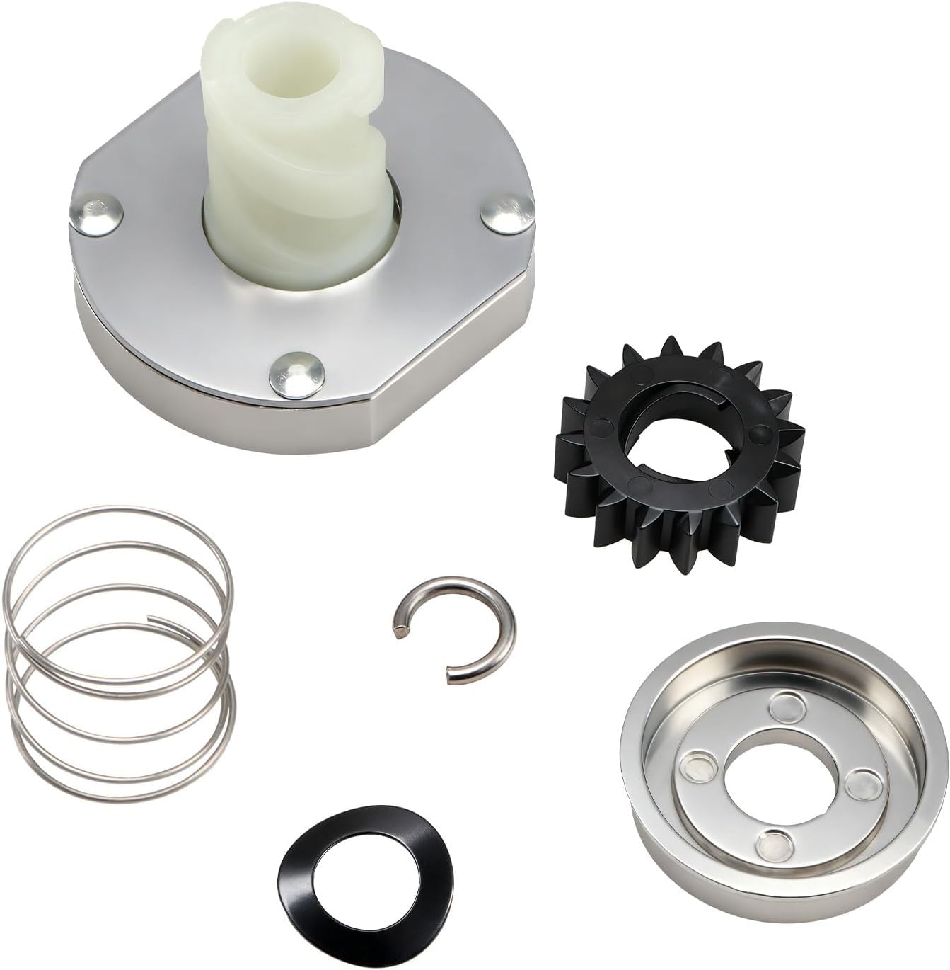 EVRBUL Starter Drive Kit 16 Teeth Drive Gear Compatible with Briggs & Stratton/Stens/Rotary Replace#: 497606 696541 435-859 9854