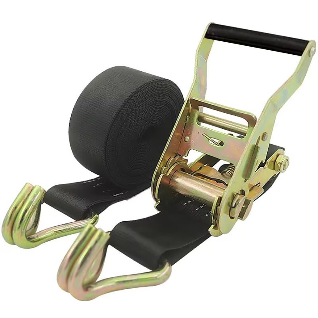 Paski do bagażników dachowych, Paski zapadkowe z podwójnymi hakami J 2 cale 6613 funtów wielokolorowe 3,3-65,6 ft(Black,8.0m/26.2Ft)