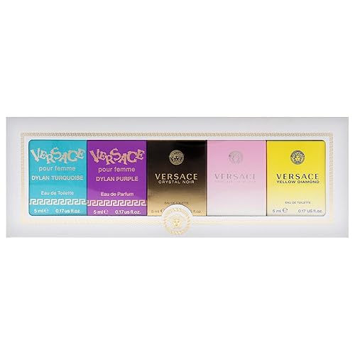 Miniatura 5 de Versace Miniatures Colección para mujeres - Juego de regalo de fragancias de 5 piezas  Perfumes de lujo icónicos  Apto para viajes y perfecto para