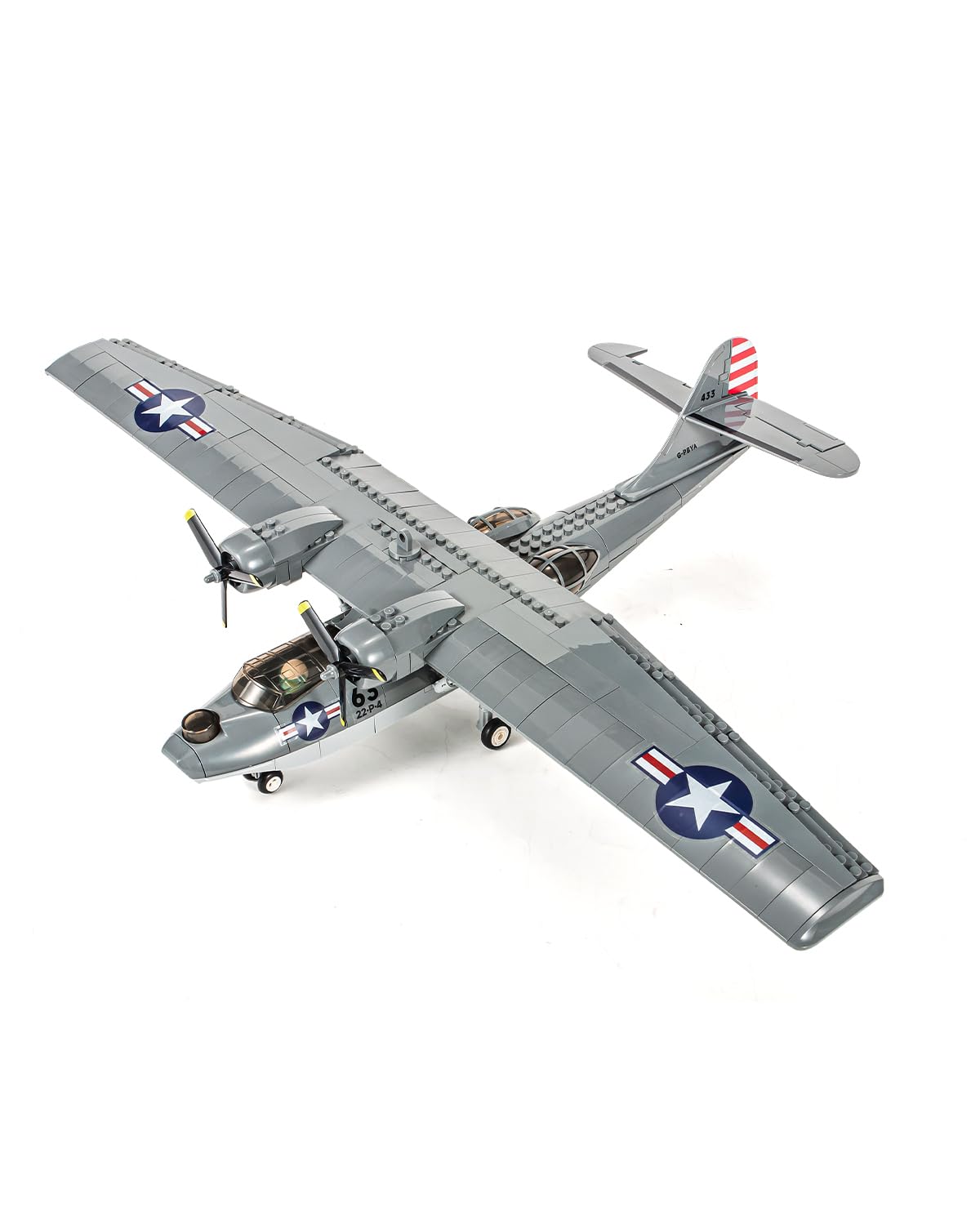 WW2 Military PBY Catalina Fighter Aircraft Water Plane Soldier Building Blocks Sets Airplane Model Dolls Brick Kids Toys Gifts