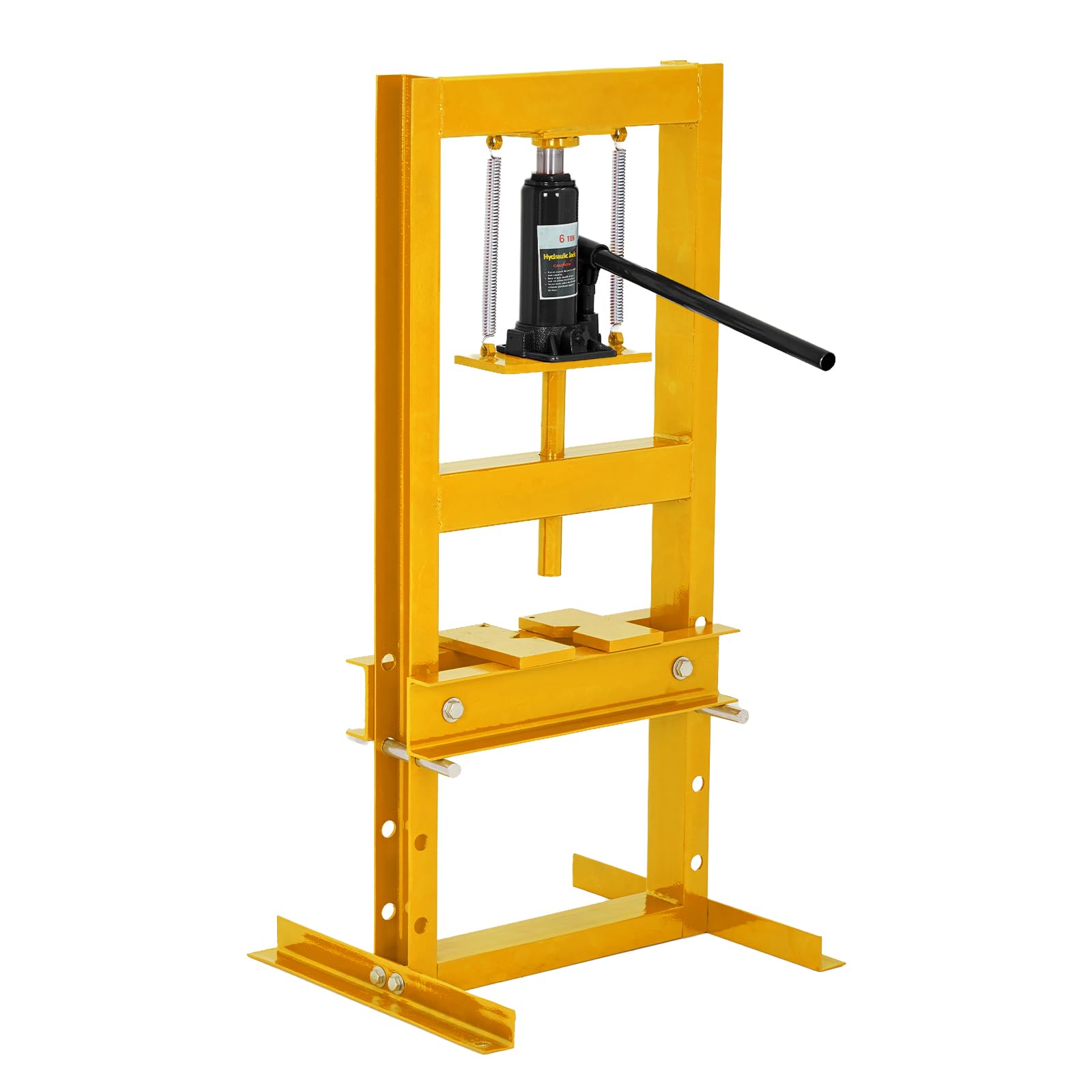 Garvee Robuste 6T Hydraulikpresse H-Rahmen – Schwerlast Werkstattpresse mit 2 Stahlplatten & 4-fach verstellbarem Bett – Perfekt für Metallbearbeitung, Lagerauspressung, U-Gelenke & Automobilreparatur