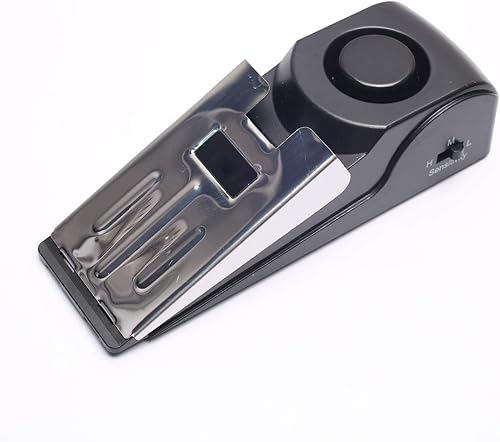 Alarma de seguridad de tope de puerta mejorada, alarma de parada de puerta portátil de 120 grados para viajes, hogar, apartamento, casa