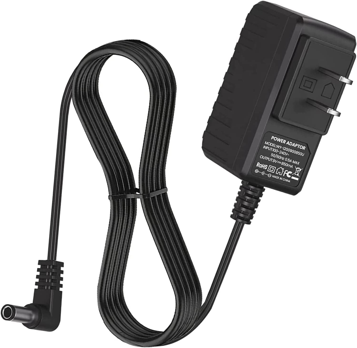 9V 0.85A Power Supply Adapter for Guitar Pedals, Power Cord for BOSS