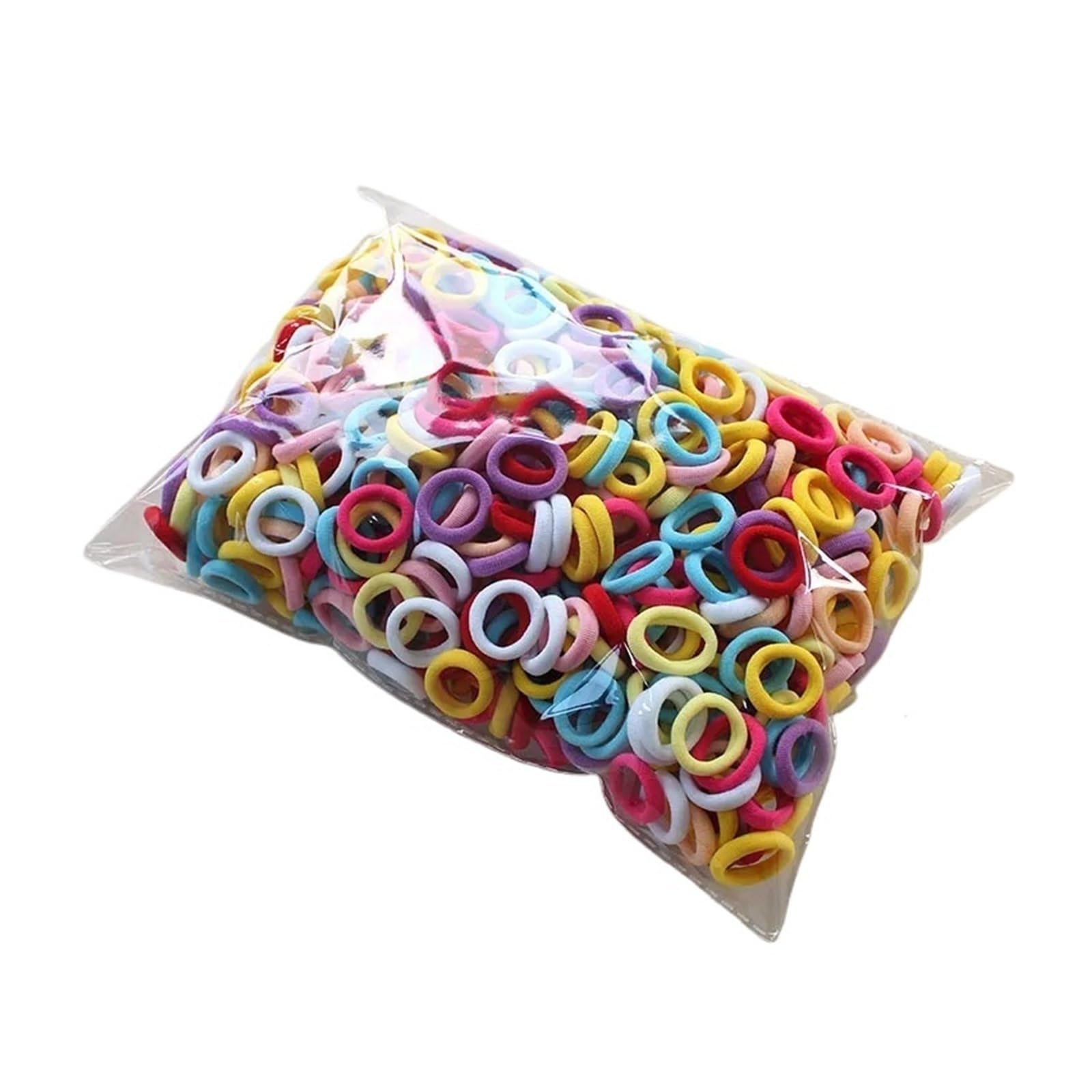 100/300/500 lazos elásticos de nailon coloridos for el pelo(C065-style32,300pcs)