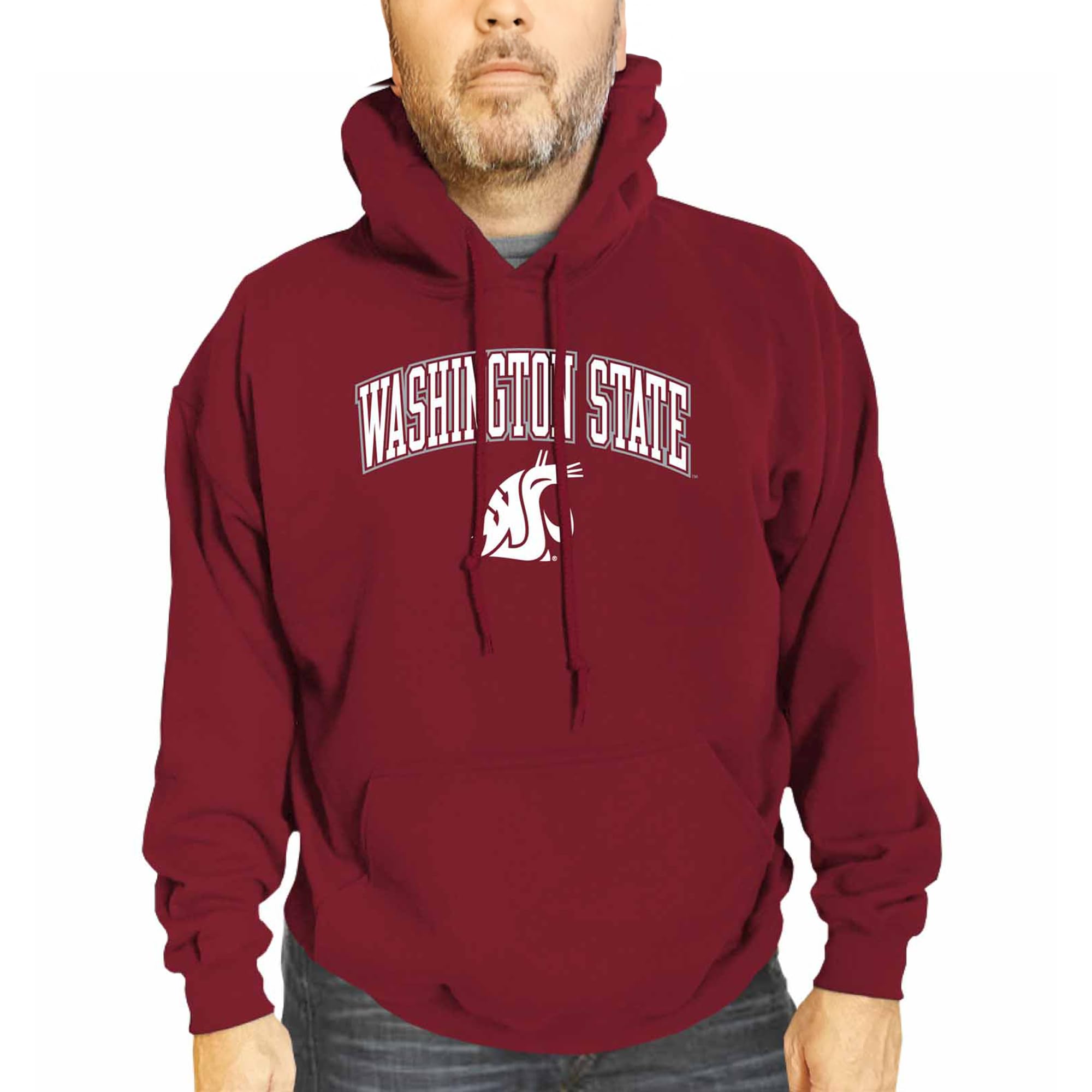 Campus Colors Long Sleeves NCAA Adult Arch & Logo Gameday Unisex Hooded Sweatshirt