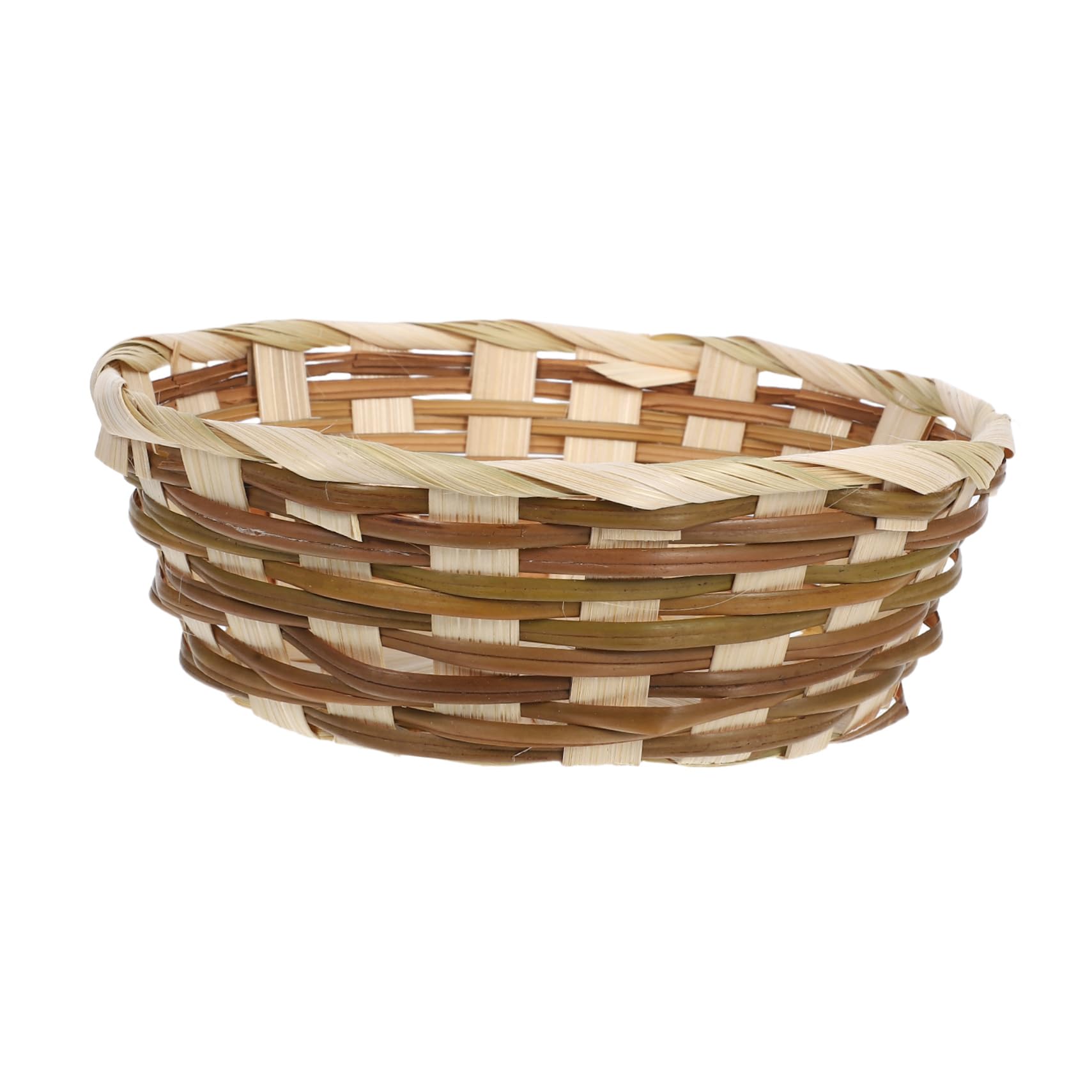 Unomor Handwoven Fruit Basket Woven Storage Tray for Kitchen Countertop for Vegetables Snacks Bread Decorative Use Lightweight Portable Design