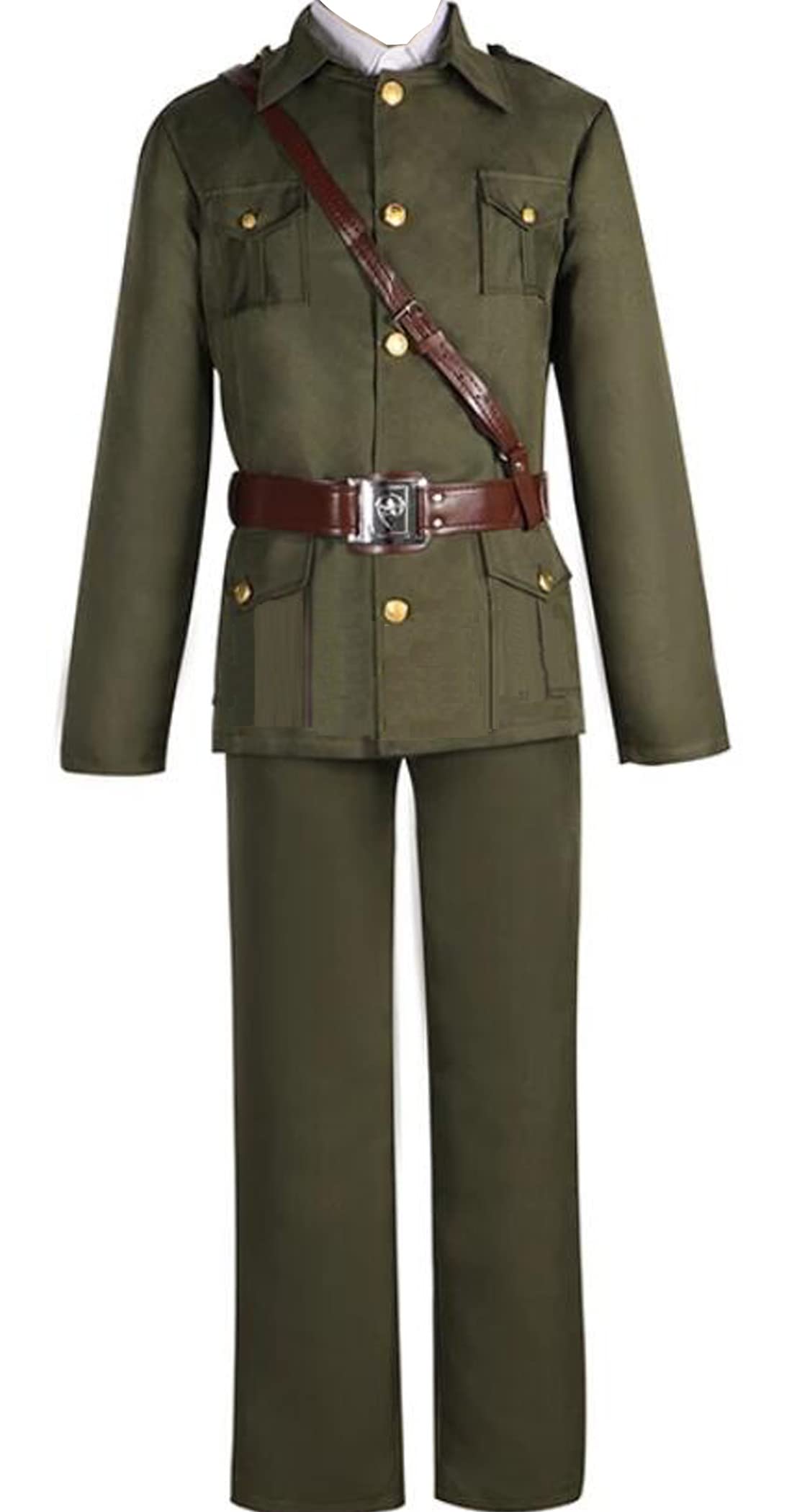 Poetic Walk Anime Mens Suit Cosplay Costume Uniform Green Outfit Halloween Custom