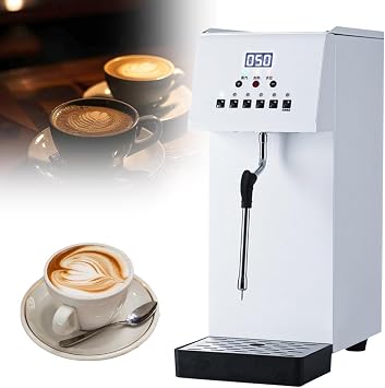 Milk Frother,Automatic, Commercial Milk Foam Frother Steam, Electric Milk Foam Machine, Fast Heating, Ipx3 Waterproof, Stainless Steel, for Espresso Coffee Tea Coffee Shop Dessert