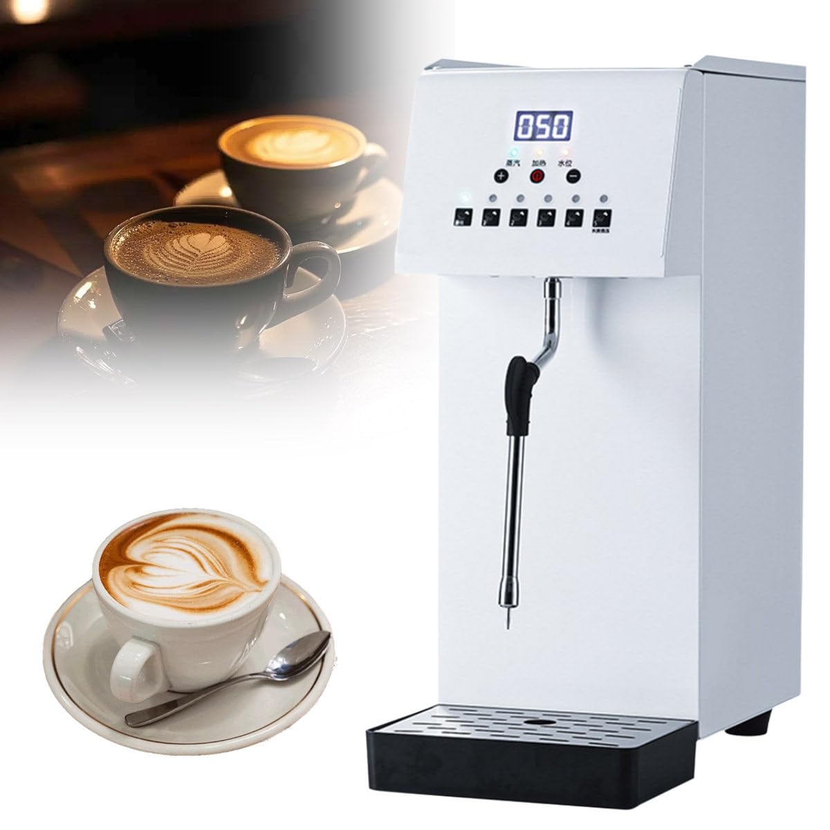 WIANQIAN Commercial Milk Foam Frother Steam, Electric Milk Foam Machine