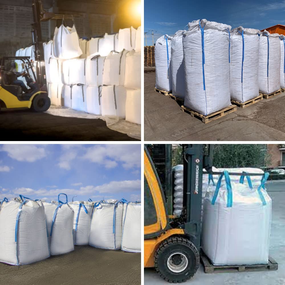 Viceree 10 Big Bags 90x90x140Cm Portata 1000Kg Sacchi per Trasportare Stoccare e Smaltimento Materiali Da Giardino Legna Sabbia Macerie Rifiuti Sacco In Tessuto Omologato Di Qualità Made In Italy