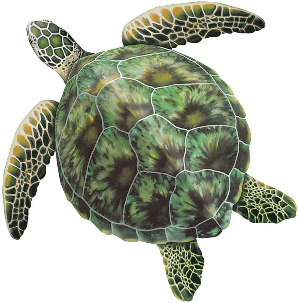 Sea Turtle Porcelain Swimming Pool Mosaic (18" x 18", Green)
