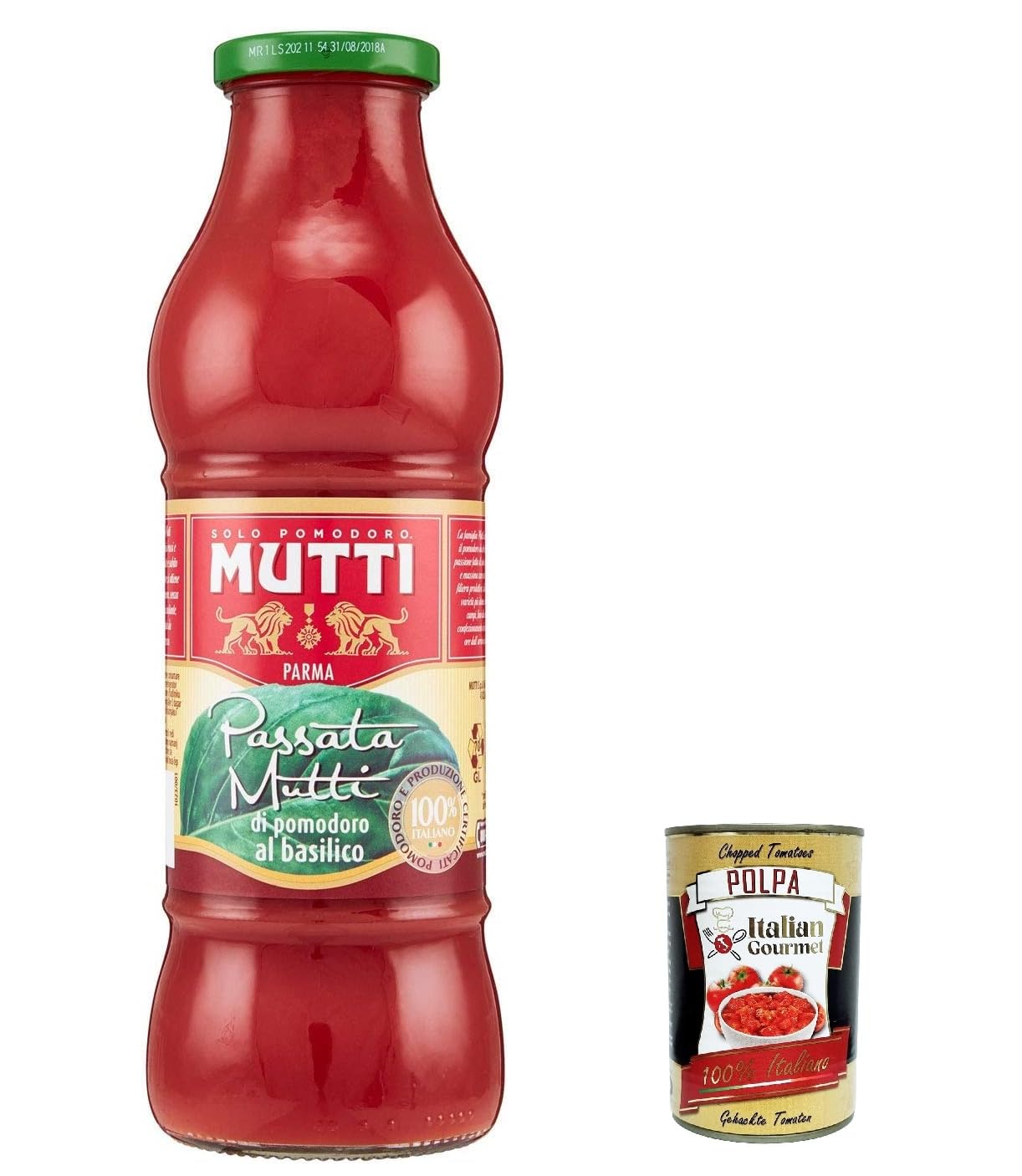 Passata di Pomodoro con basilico Tomatensauce italienisch 18 x 700g fein | Salsa vellutata aus 100% Tomaten, aromatica per primi piatti, Pizza und Sugo, Gesamtnettogewicht 12,6 kg