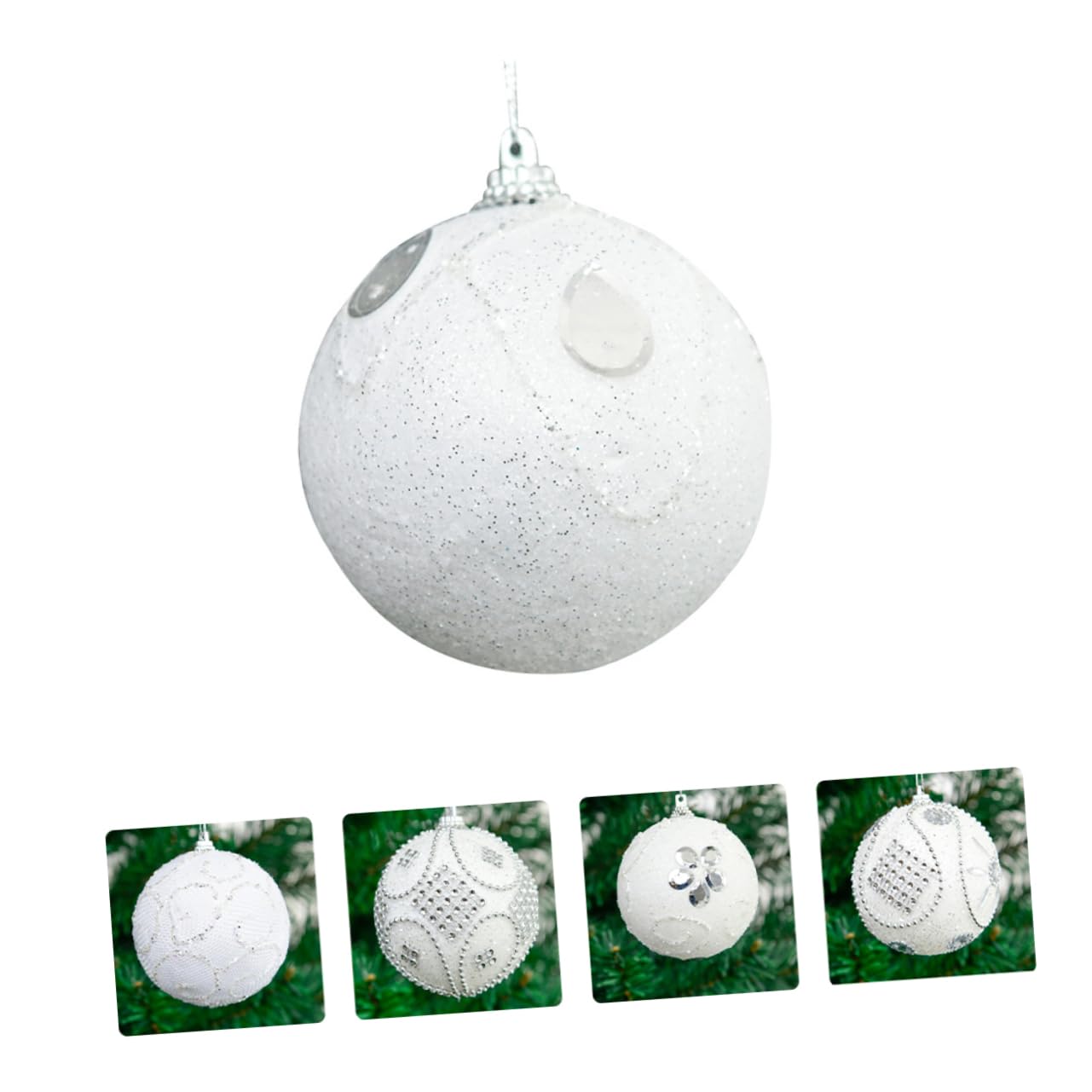 Ciieeo 10 Bolas De Navidad para Decoración De Boda Adornos Navideños con Purpurina Accesorios para Árbol De Navidad Decoración De Navidad Inastillable Decoración para Fiesta De