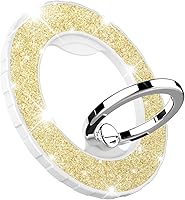 Vista 22 de Soporte magnético de anillo de teléfono para MagSafe, [rotación flexible de 360°], soporte de agarre magnético para anillo de dedo, apto para iPhone