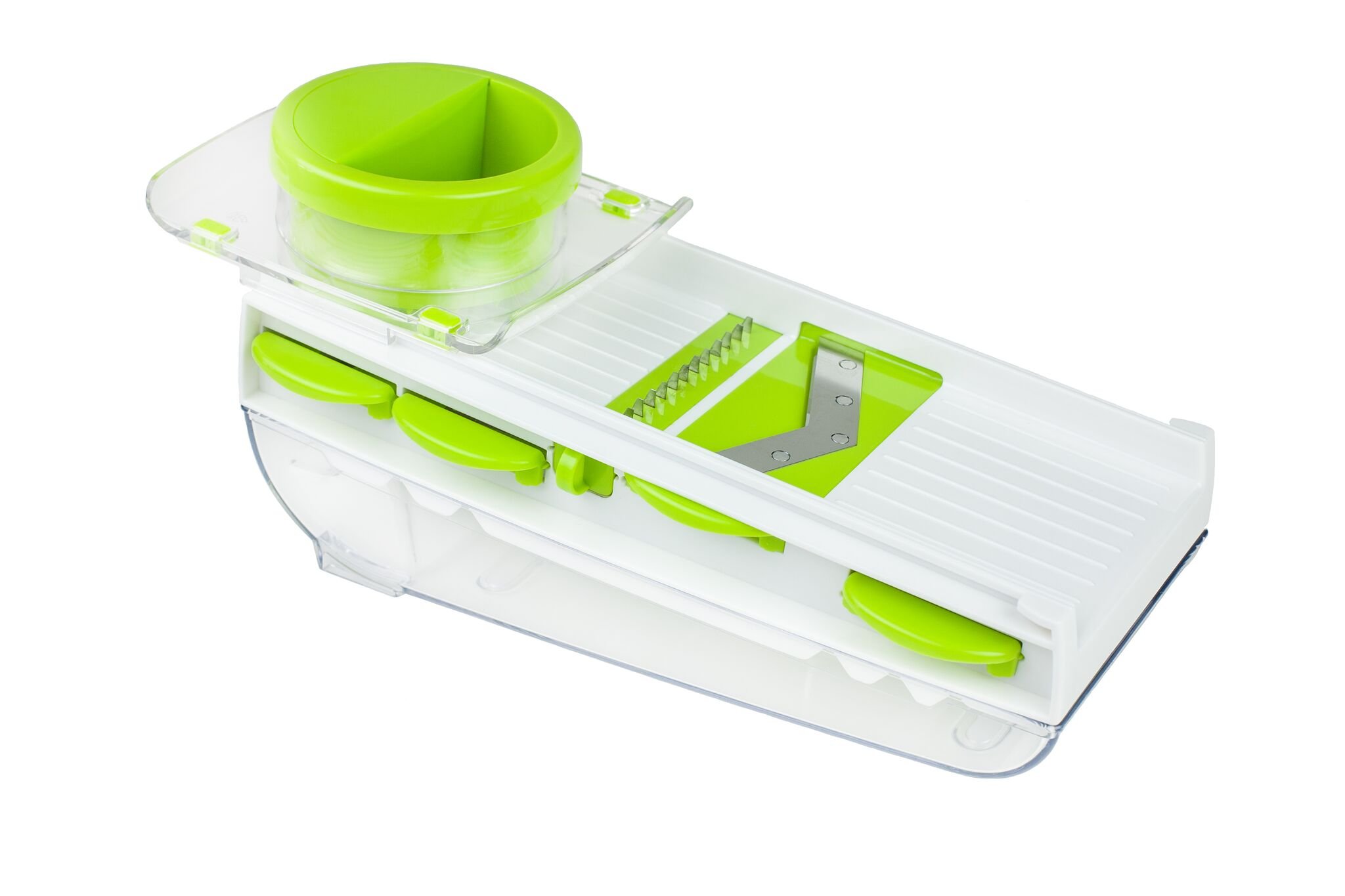 Paderno World Cuisine A4982176 Mandolin/Grater with Container, White