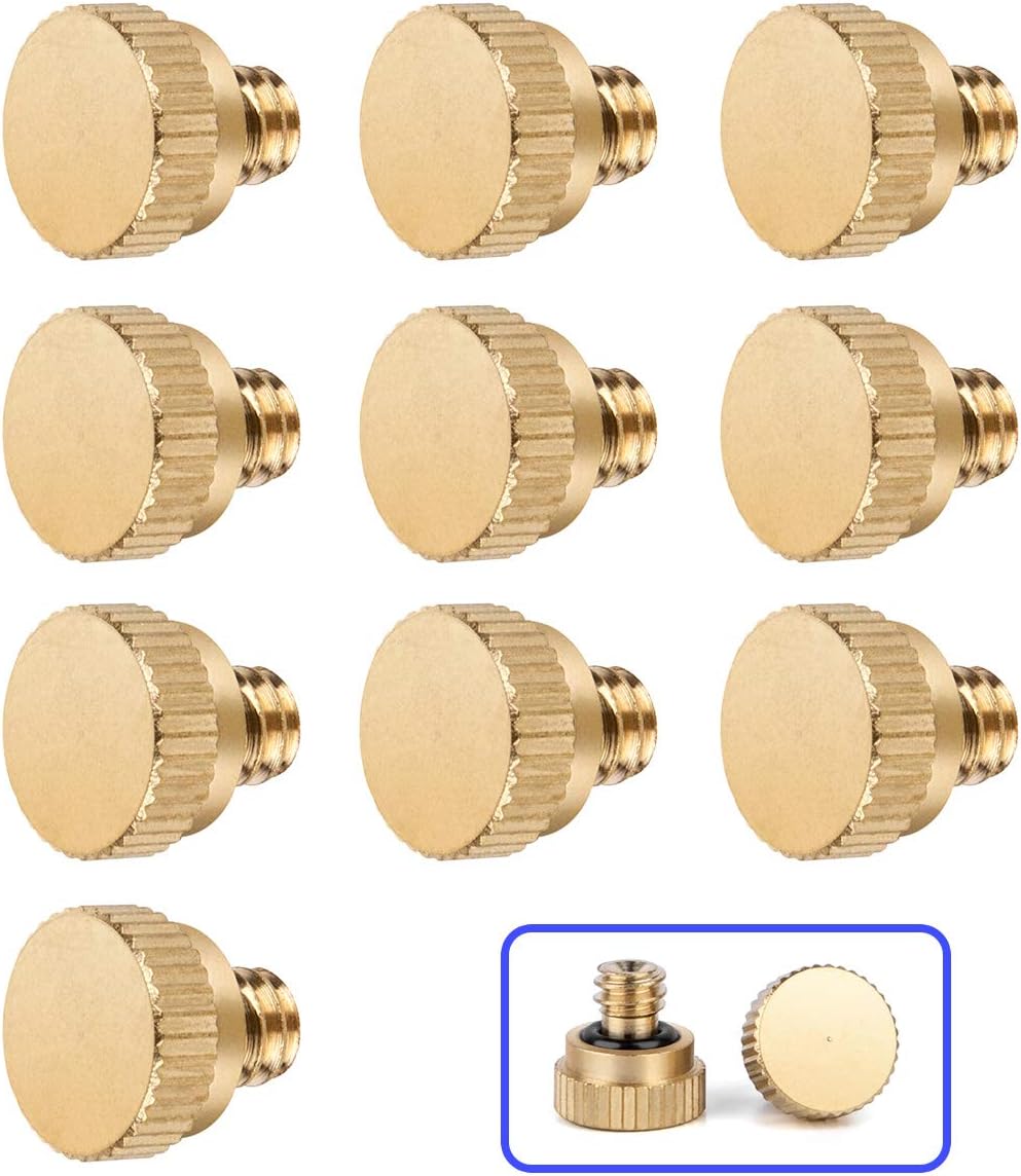 homenote 10 Pack Brass Misting Nozzle Plug for Outdoor Cooling System