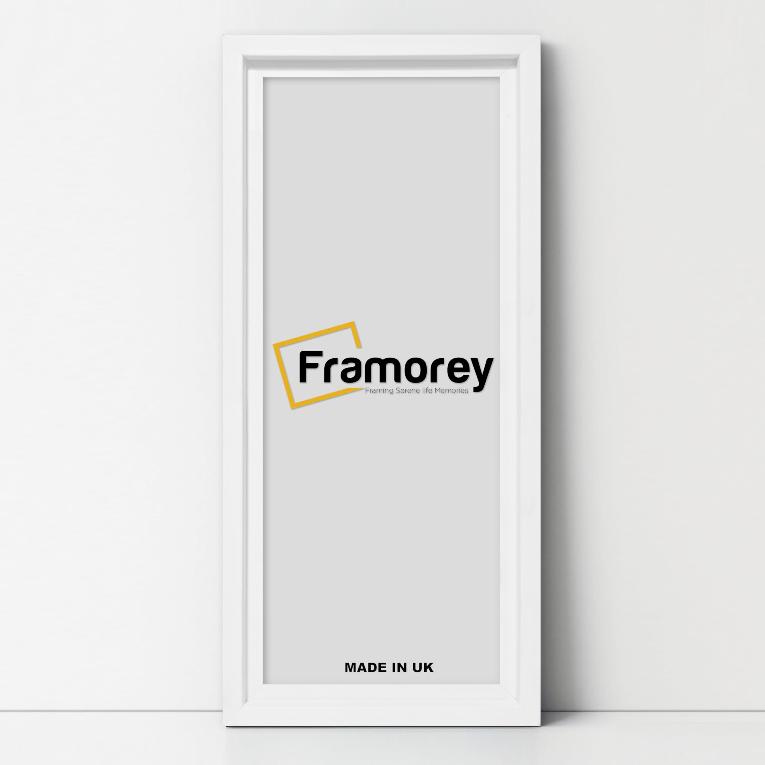 FRAMOREY Panoramic Style Photo Frame, 26x18 Inch Size White Picture Frame, Home Decor Frames, Oslo Style Wall Art Hanging Frames — image 1