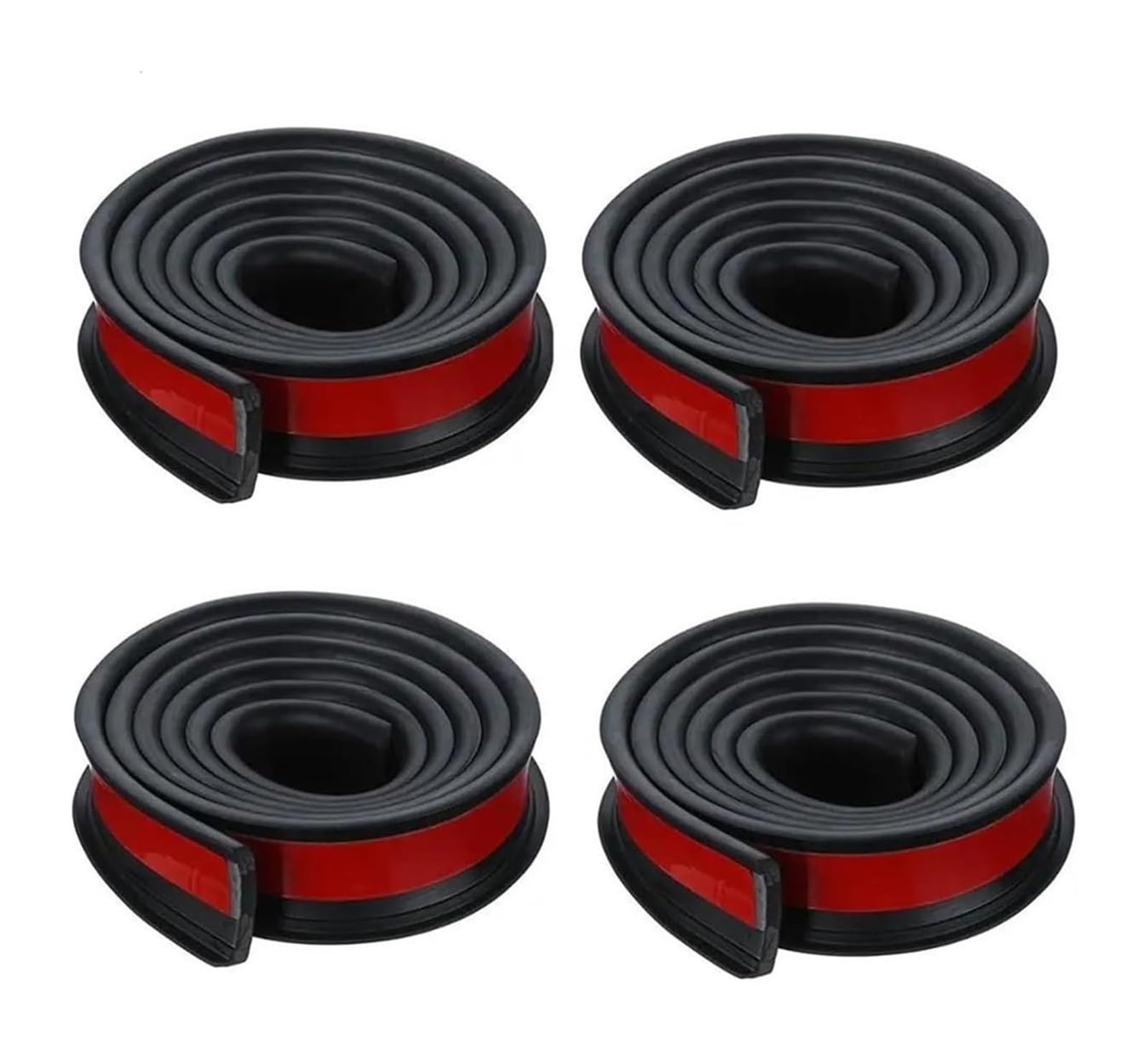 Bastone Per Ruote Per Auto Protezione Universale Arco In Gomma Parafango Strisce Anti-collisione Da 1,5 M Arco Sopracciglio Ruota D'auto(4pcs Black)