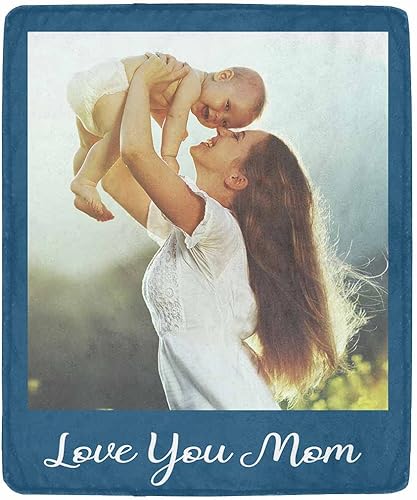Miniatura 2 de Manta personalizada con texto fotográfico, mantas personalizadas con imagen para mamá, papá, amigos, regalo para el día de la madre, día del padre,