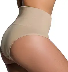 Calcinha Cinta Modeladora Alta Compressão Sem Costura Cintura Alta Selene