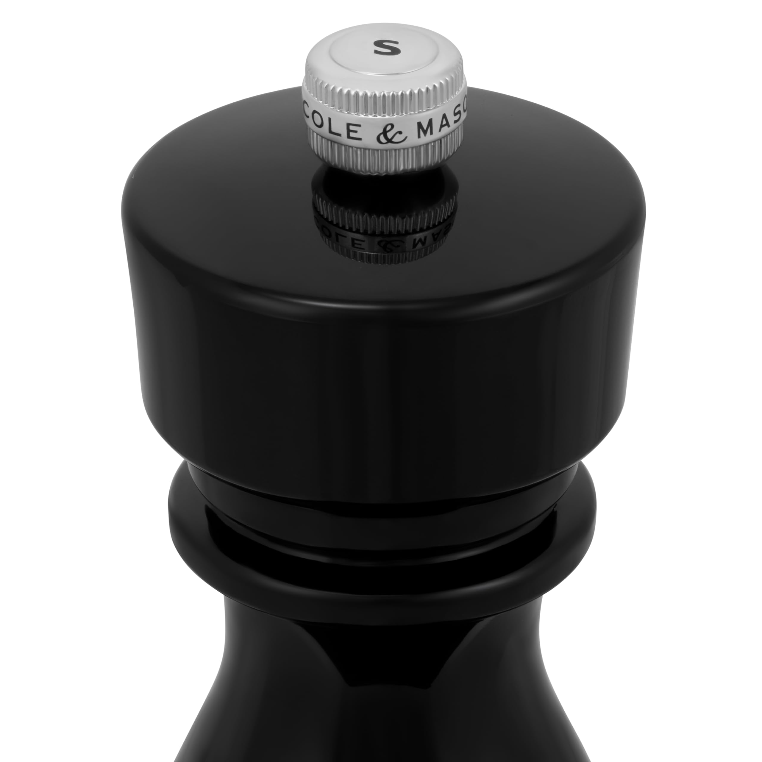 Cole & Mason Londyn czarno-biały akrylowy zestaw młynków do soli i pieprzu, regulowany mechanizm mielący, mechanizm ceramiczny, ręczny młynek do przypraw, trwały i wysokiej jakości, zestaw prezentowy