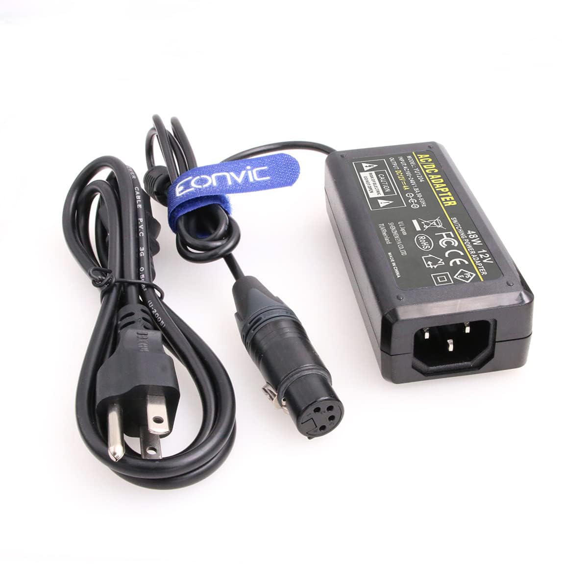 Amazon | Eonvic オリジナルXLR 4ピンメス付き12V 4A電源 Sony FS7 FS5