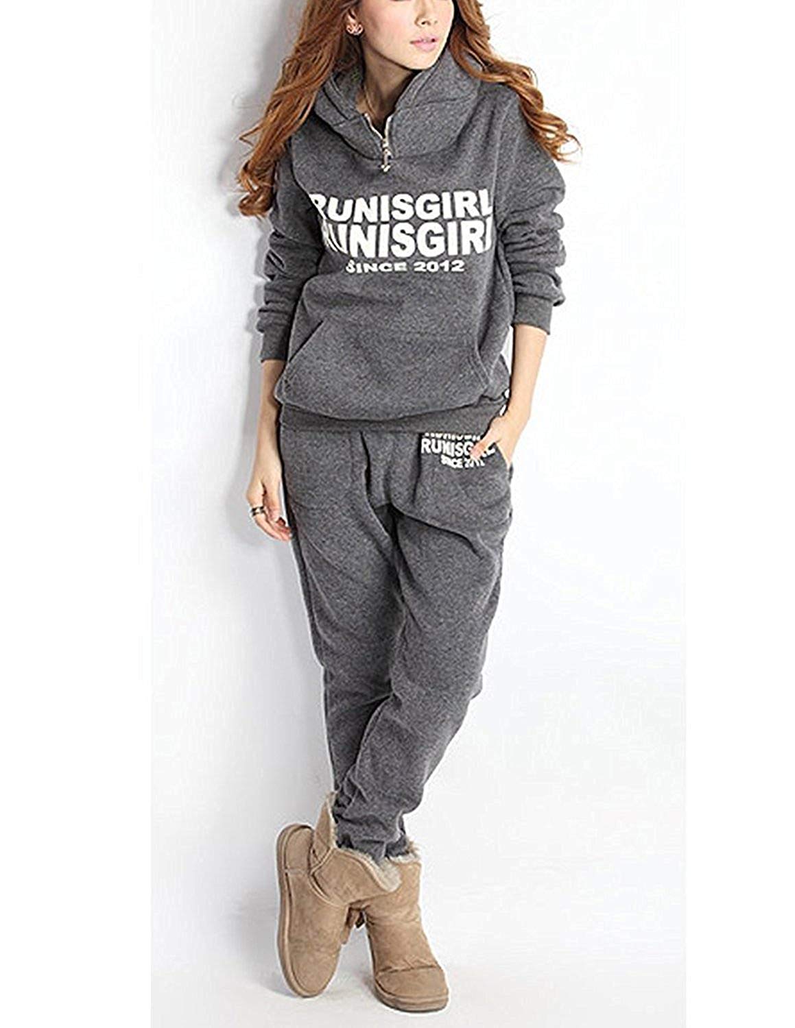 Survetement Femme Ensemble Jogging Survêtement Veste Sweat & Pantalon Sport & Gilet 3 pièce Sport Outwear